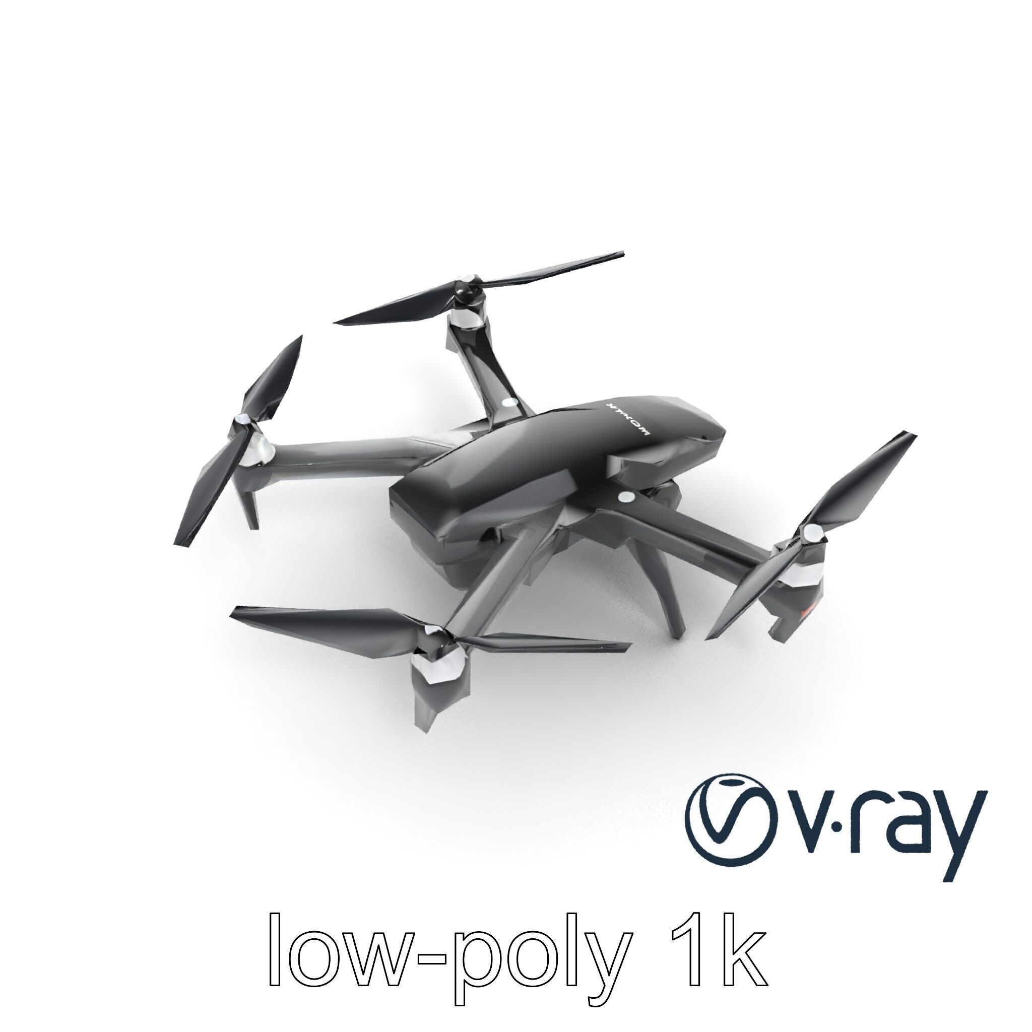 Advanced UAV Drone model pack with realistic material properties Low-poly 3D model_53
