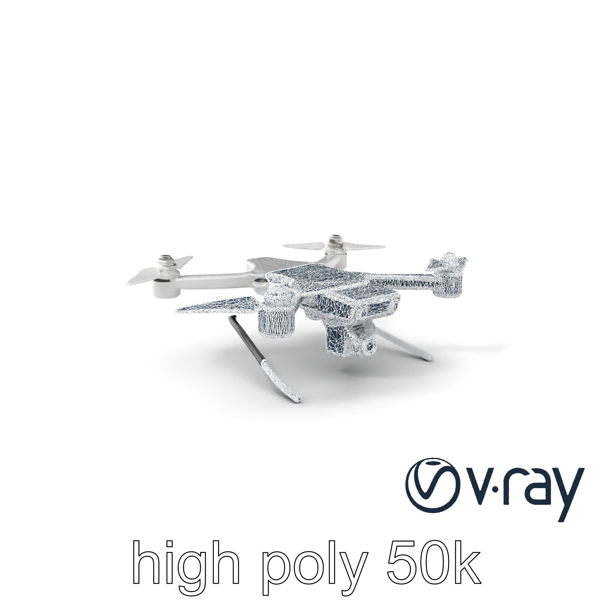 Advanced UAV Drone model pack with realistic material properties Low-poly 3D model_34