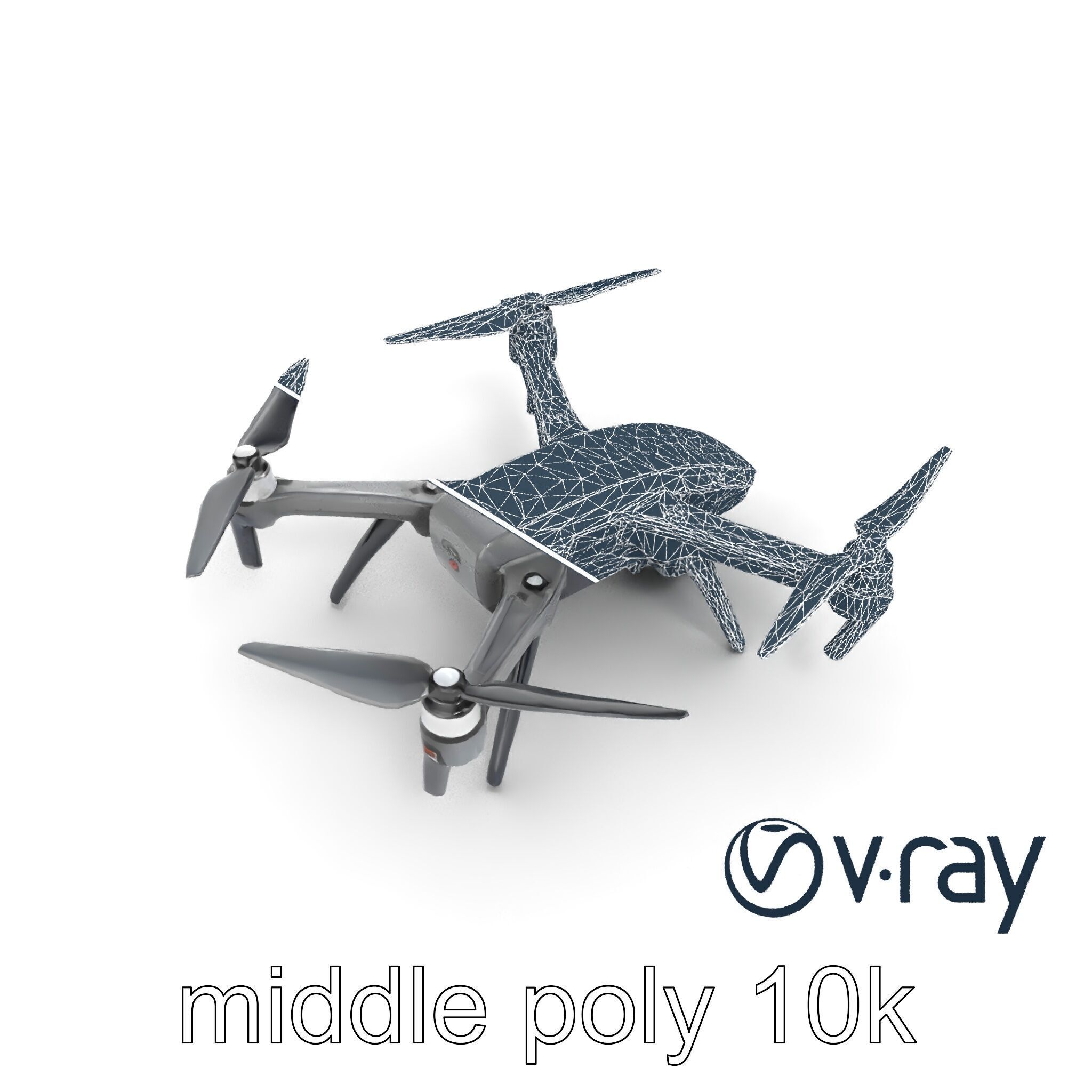 Advanced UAV Drone model pack with realistic material properties Low-poly 3D model_73