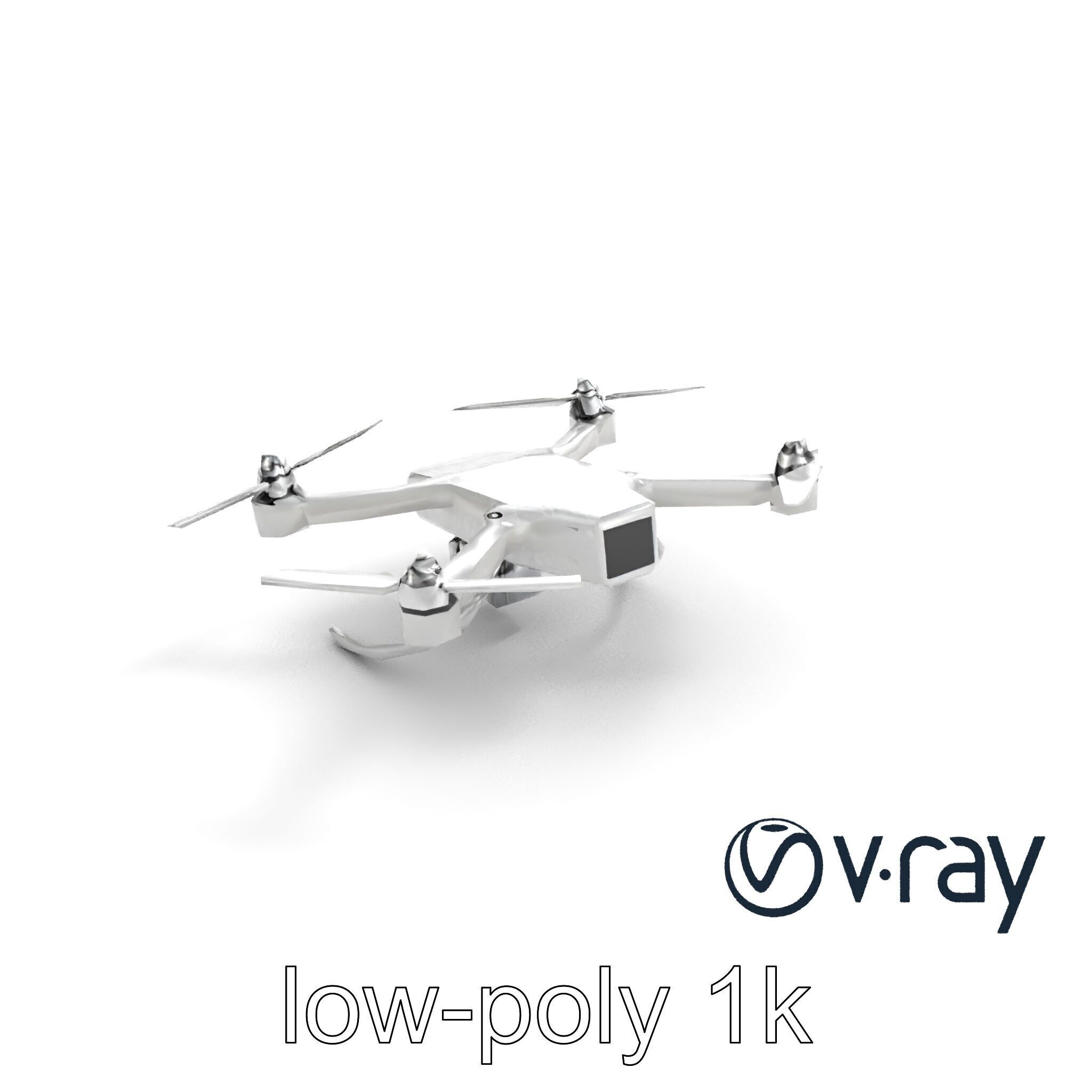 Advanced UAV Drone model pack with realistic material properties Low-poly 3D model_16