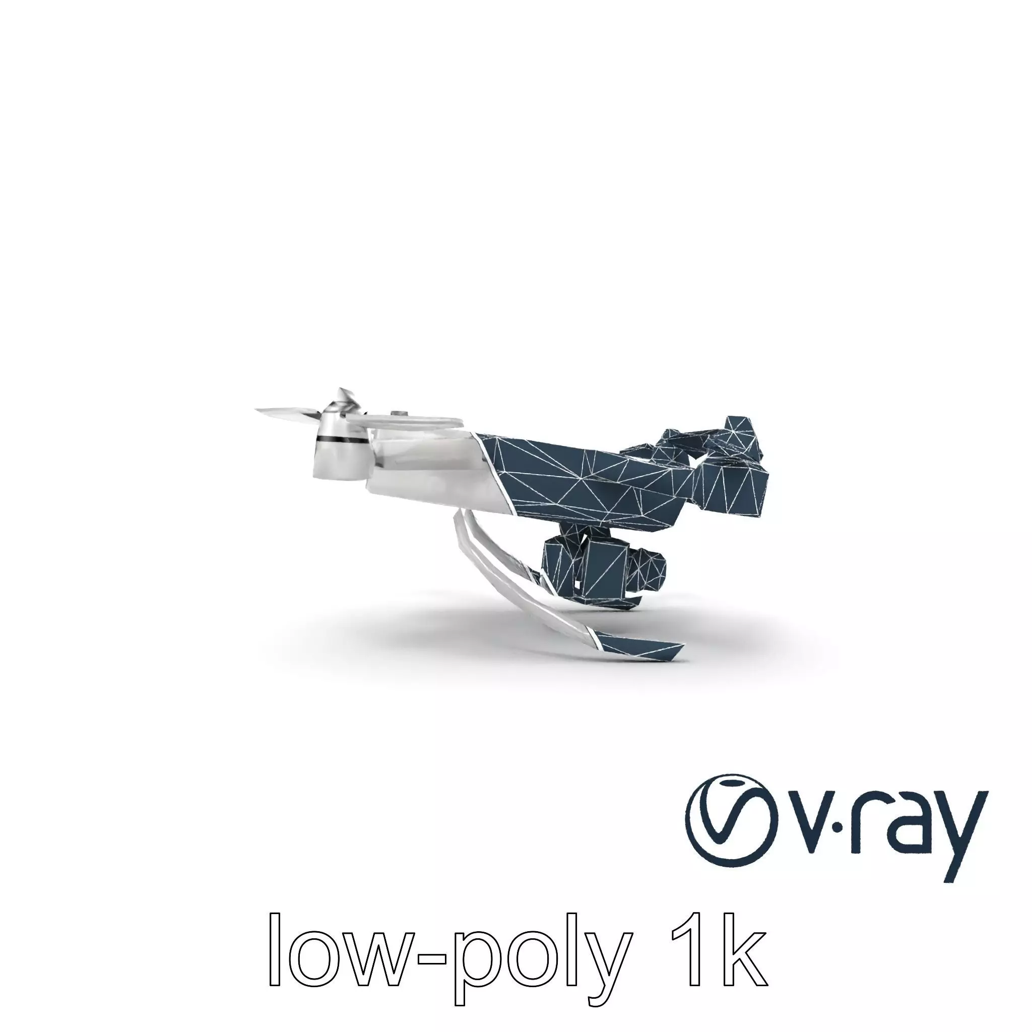 Advanced UAV Drone model pack with realistic material properties Low-poly 3D model_0