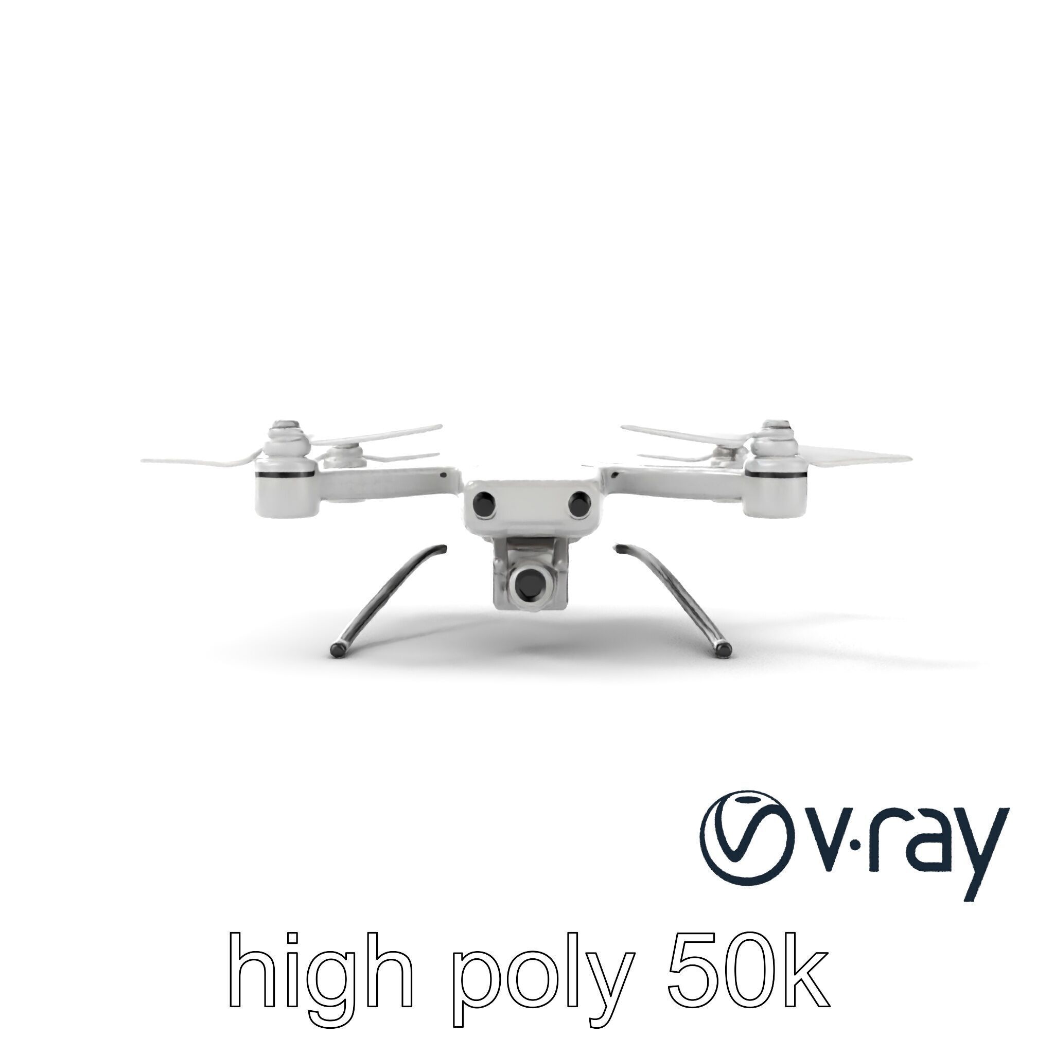Advanced UAV Drone model pack with realistic material properties Low-poly 3D model_17