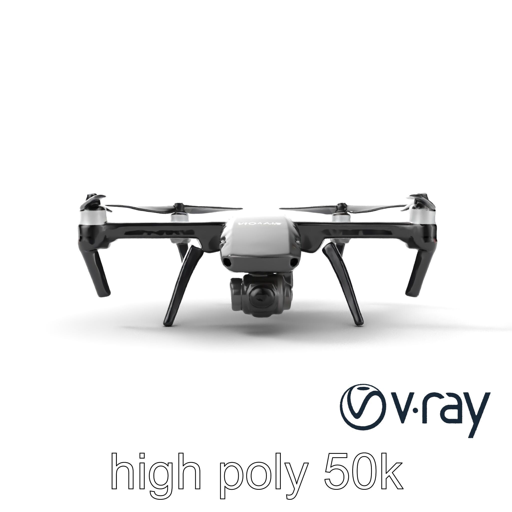 Advanced UAV Drone model pack with realistic material properties Low-poly 3D model_68