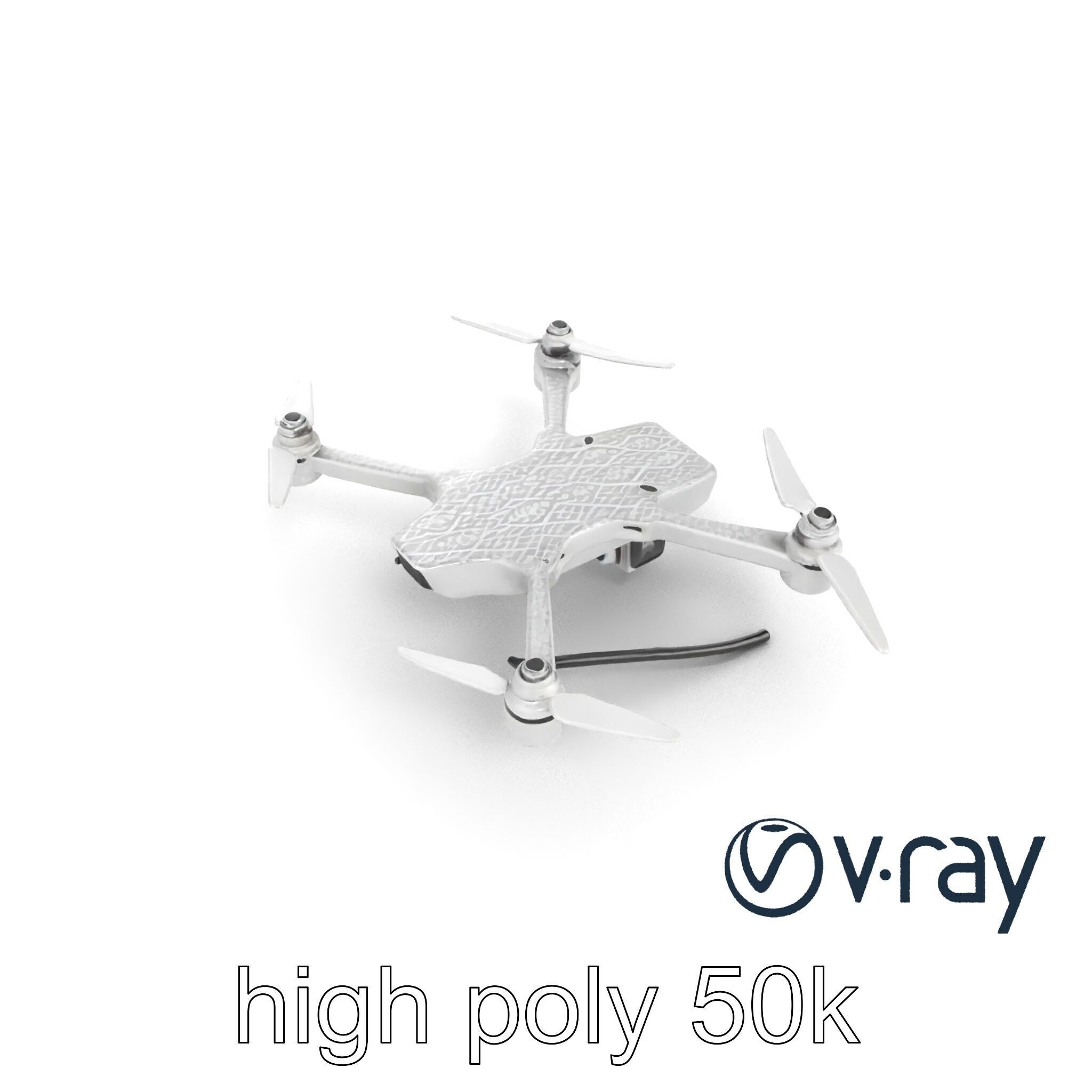 Advanced UAV Drone model pack with realistic material properties Low-poly 3D model_24