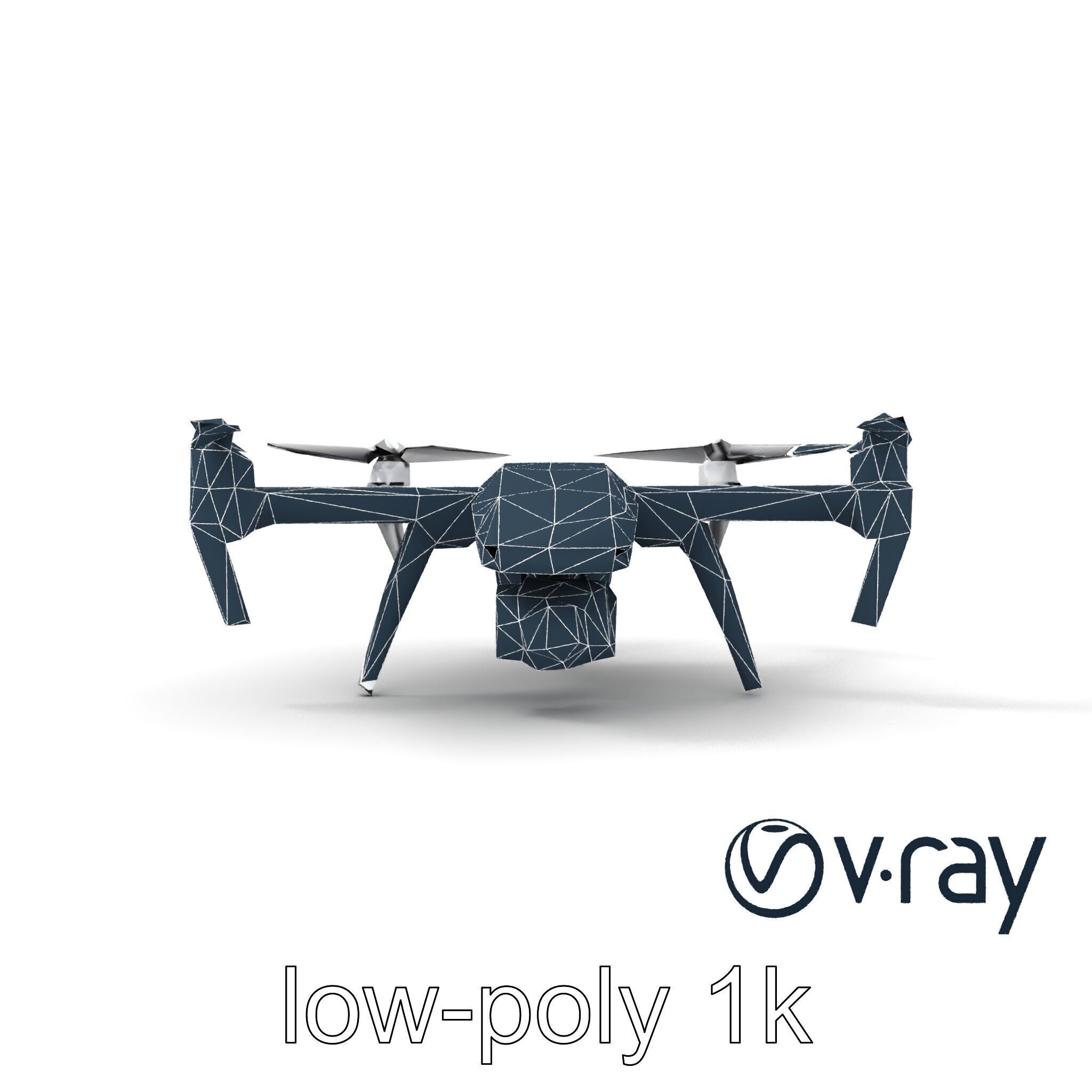 Advanced UAV Drone model pack with realistic material properties Low-poly 3D model_72