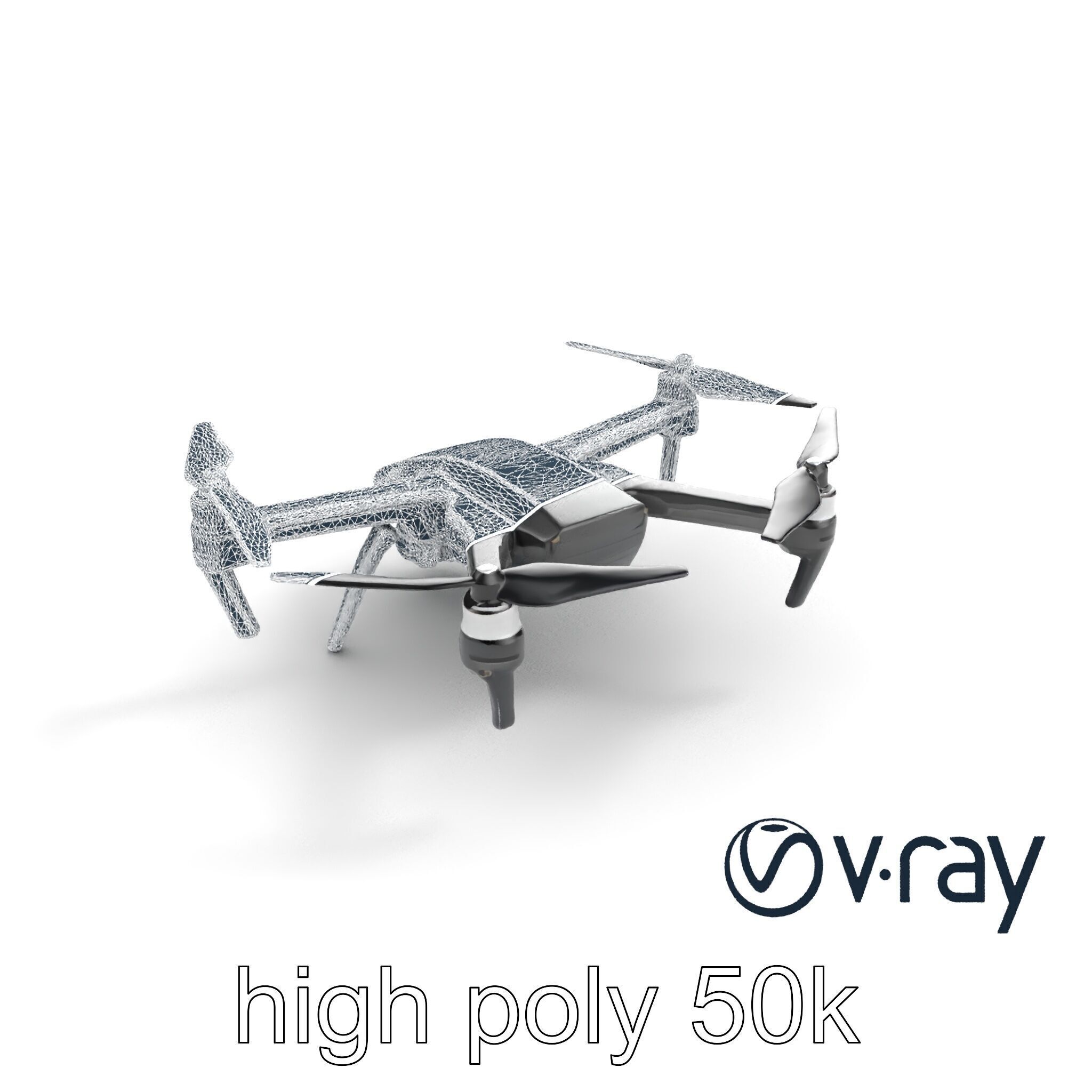 Advanced UAV Drone model pack with realistic material properties Low-poly 3D model_52