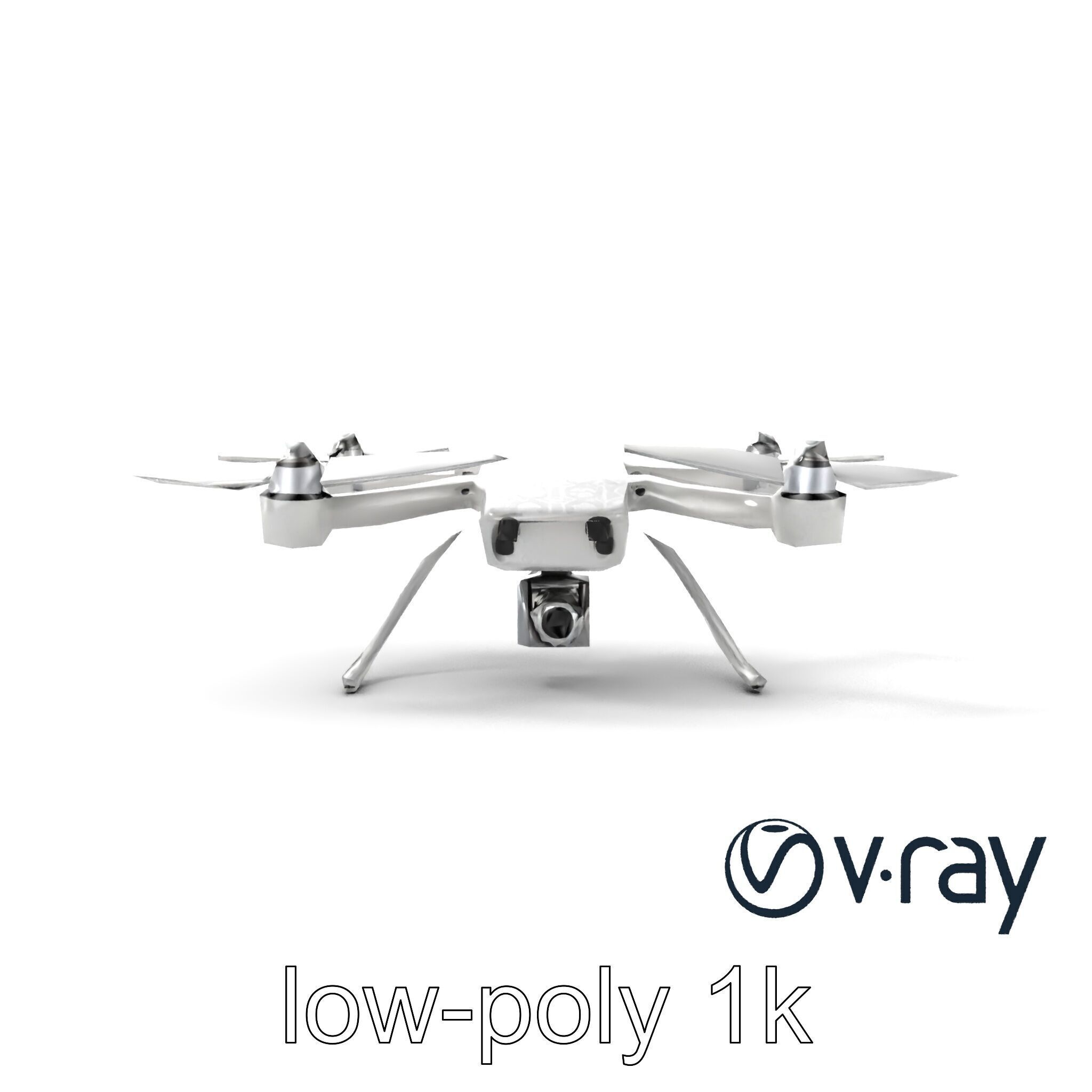 Advanced UAV Drone model pack with realistic material properties Low-poly 3D model_31