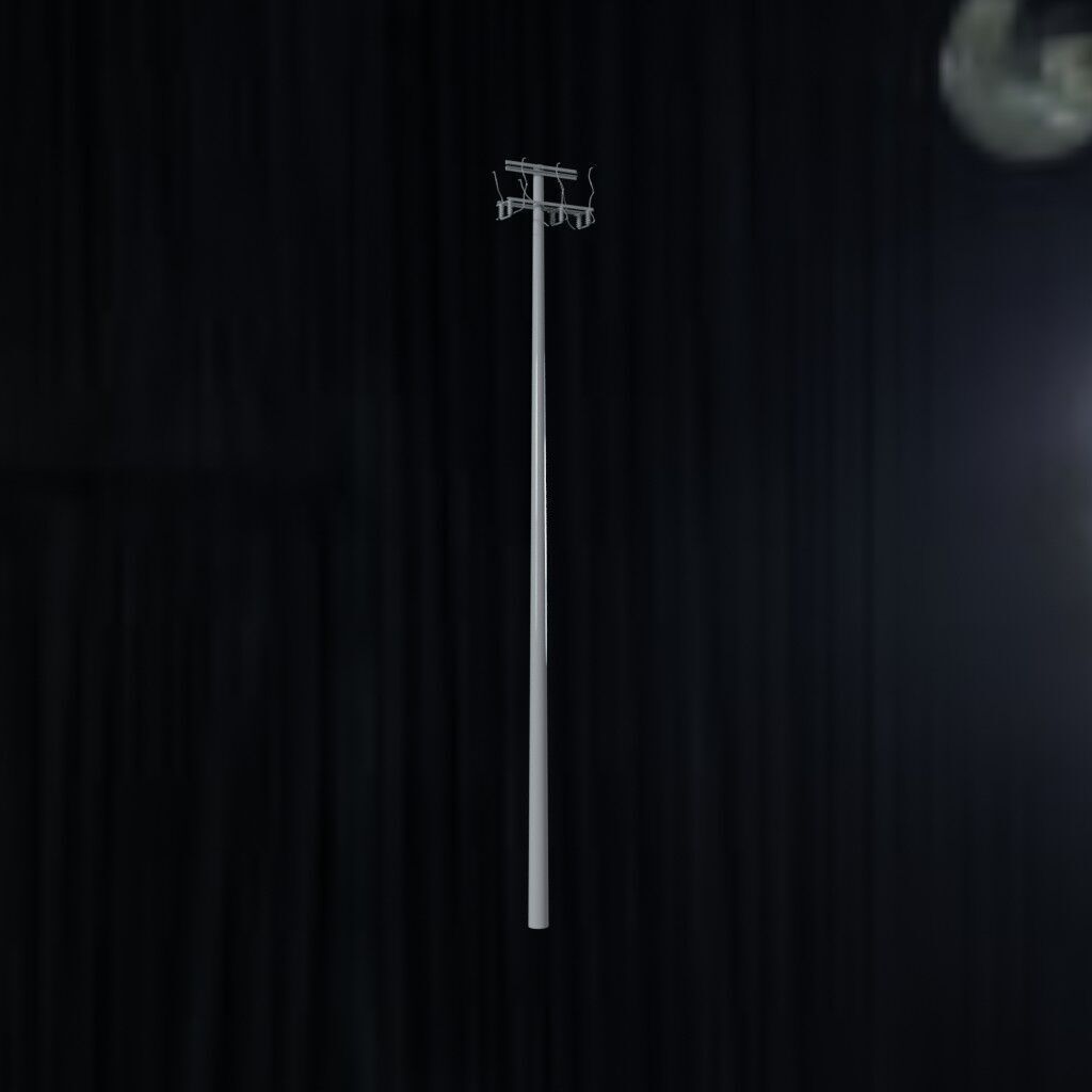 Electronical Steel Tower Low-poly 3D model_1