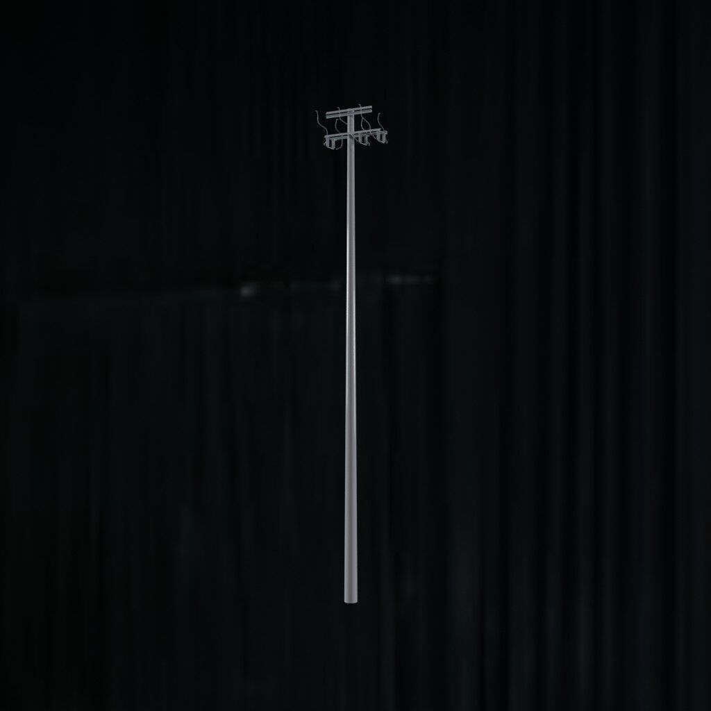 Electronical Steel Tower Low-poly 3D model_2