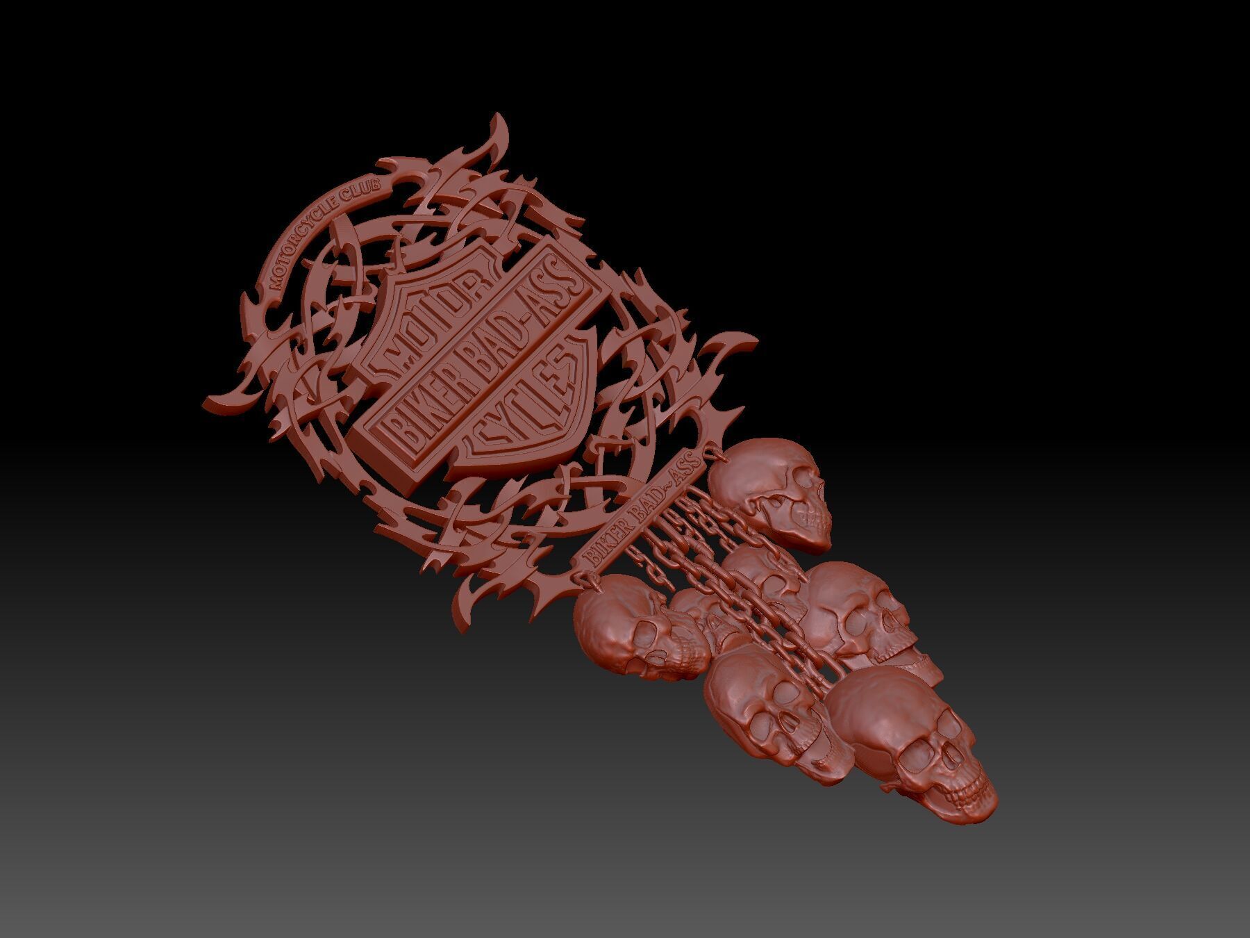 Biker bad ass 3D print model_4