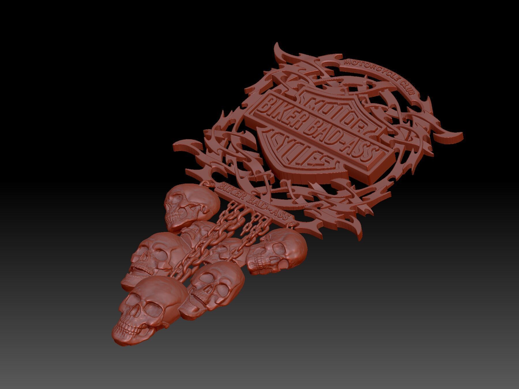 Biker bad ass 3D print model_3