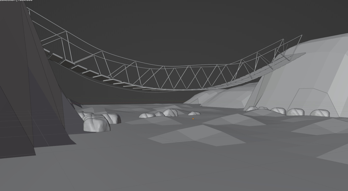 Hanging bridge Free low-poly 3D model_3