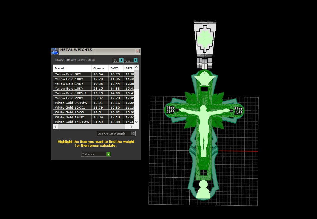 Cross Pendant Chain 40008 3D print model_17