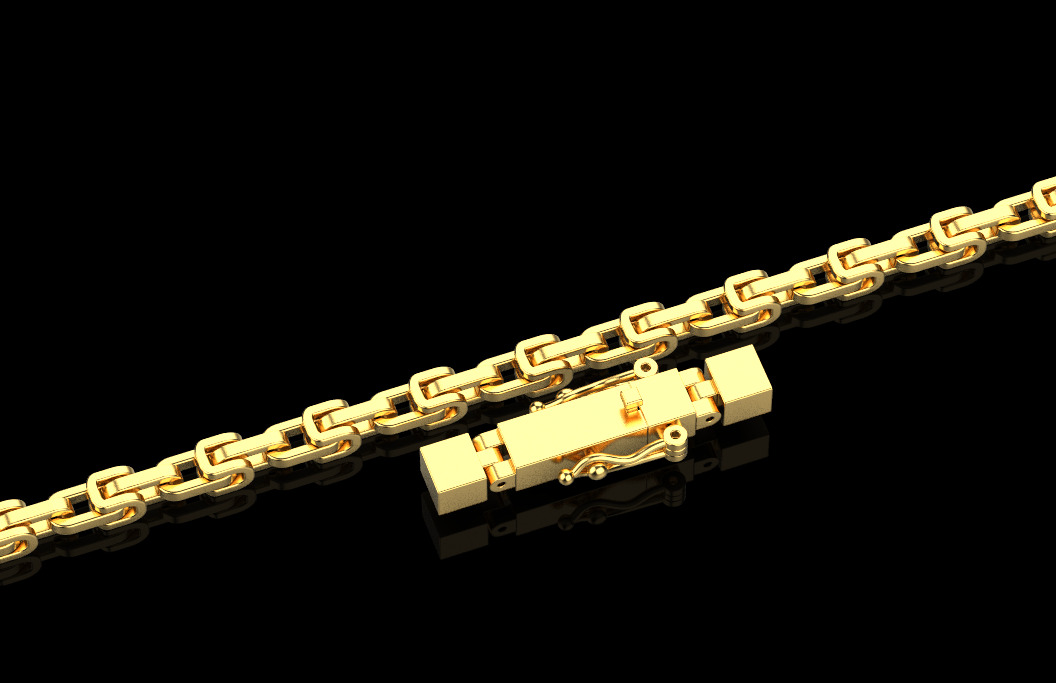 Cross Pendant Chain 40008 3D print model_1