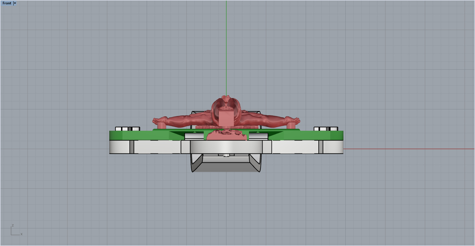 Cross Pendant Chain 40008 3D print model_13