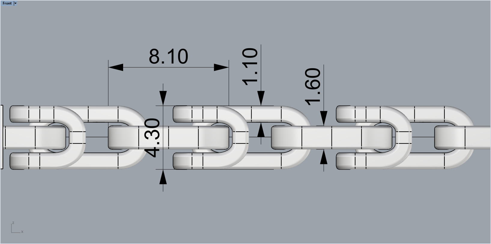 Cross Pendant Chain 40008 3D print model_6