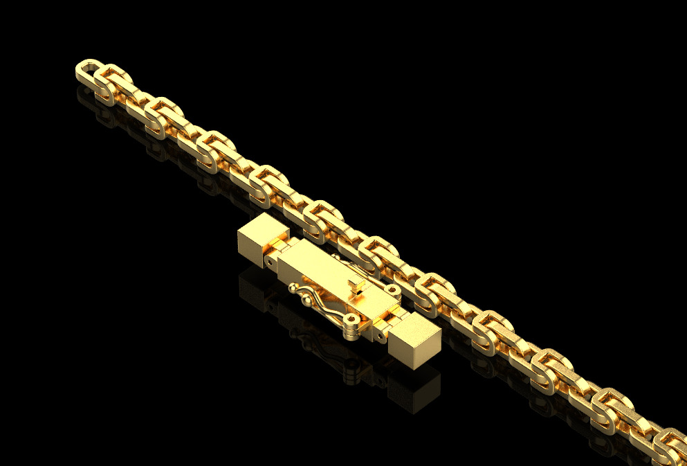 Cross Pendant Chain 40008 3D print model_3