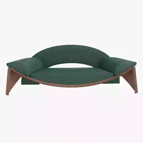 Green Sofa Low-poly 3D model