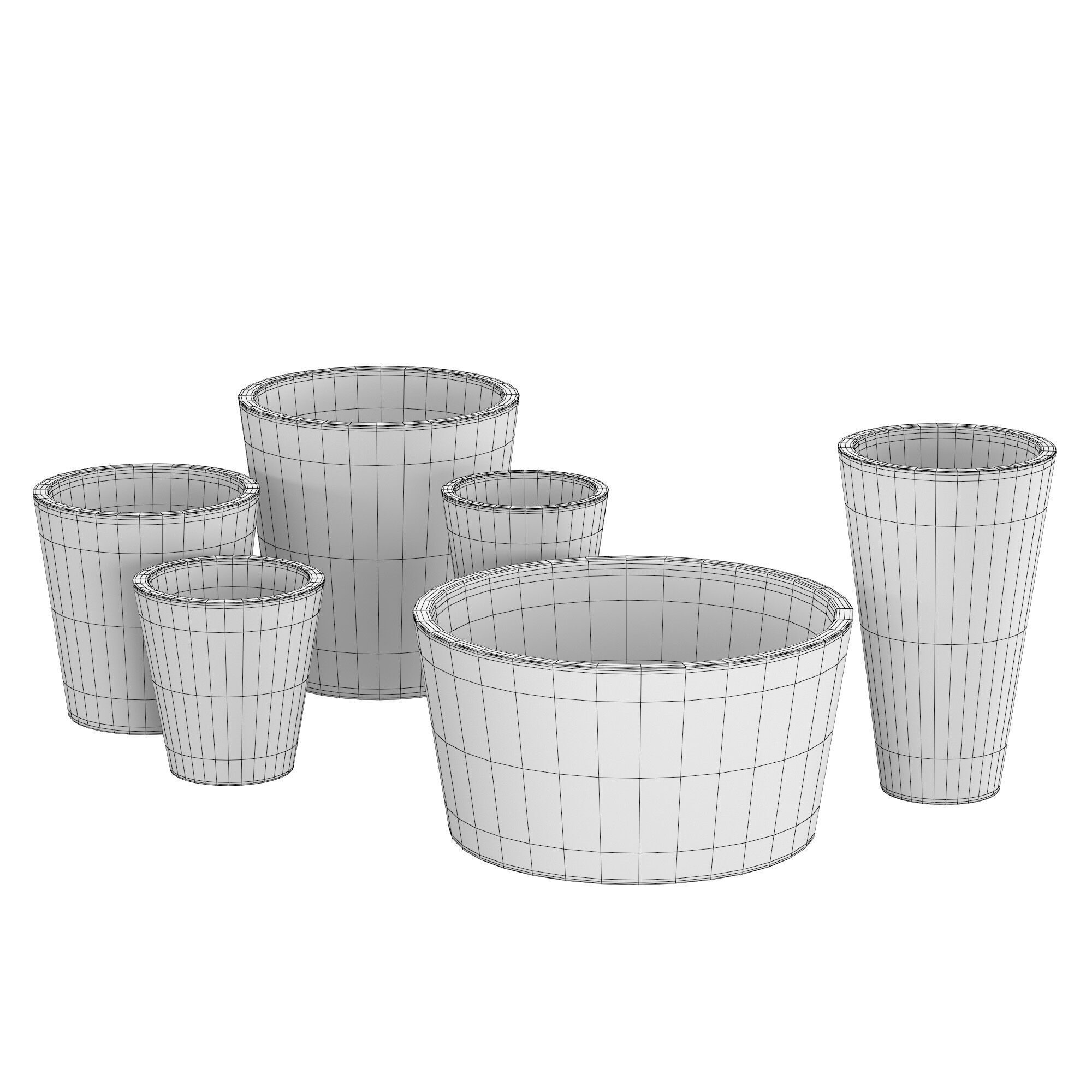 Salento Round Planters 3D model_6
