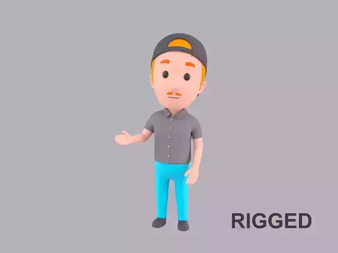 Cartoon Male Character Rigged 012