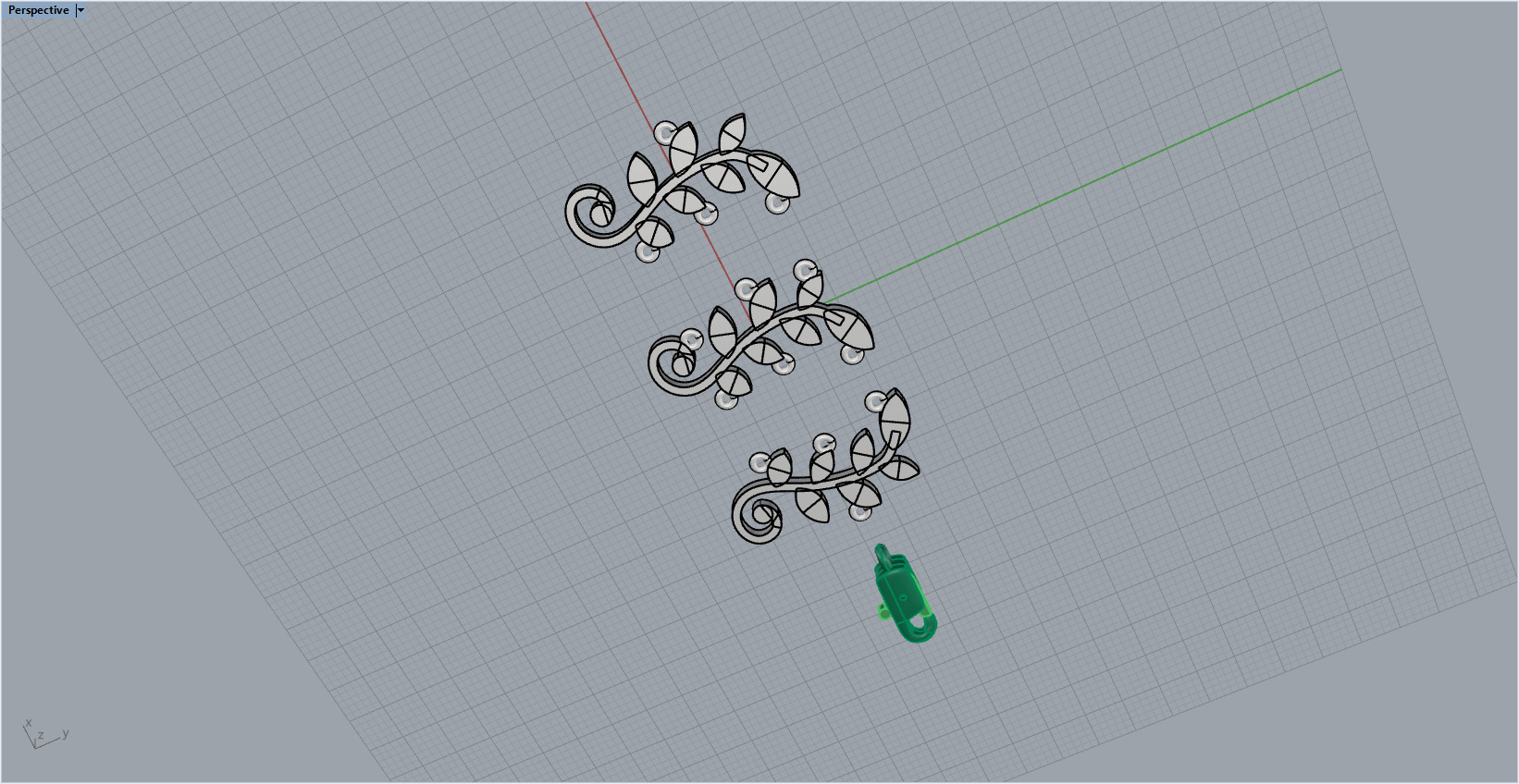 Leaf Bracelet 6537 3D print model_7