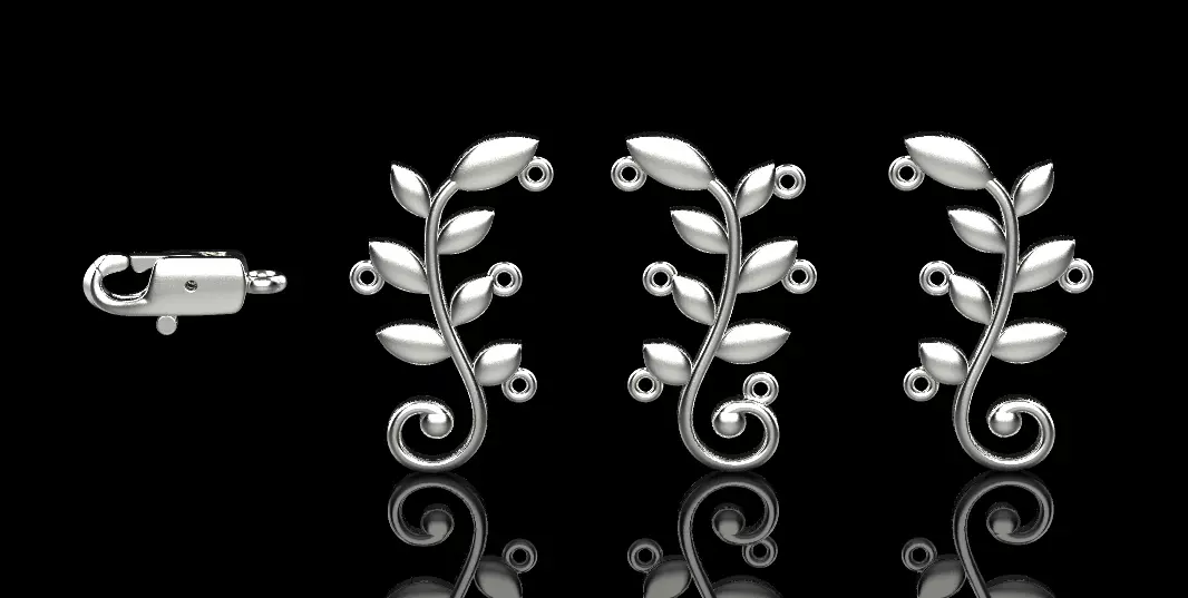 Leaf Bracelet 6537 3D print model_0