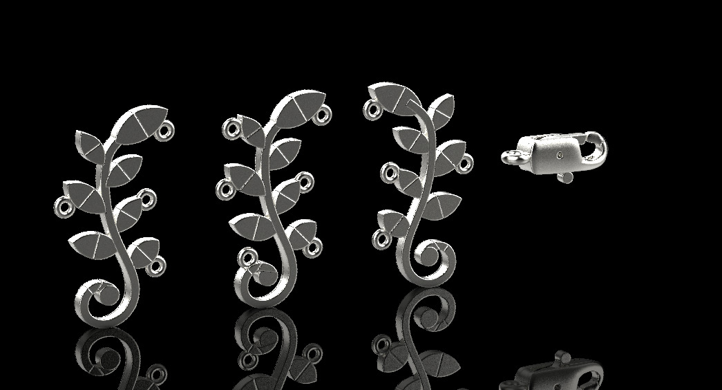 Leaf Bracelet 6537 3D print model_2