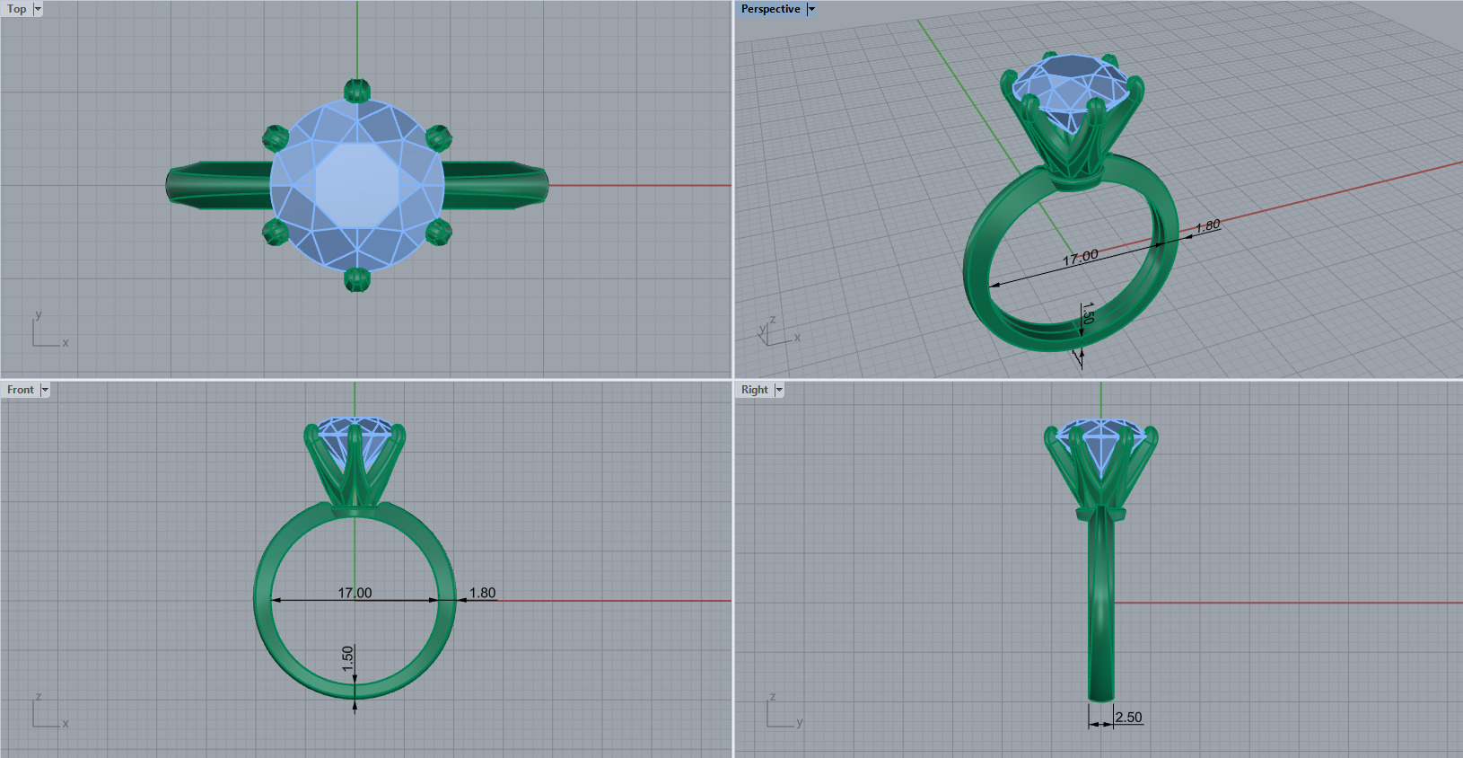 Ring 6445 3D print model_3