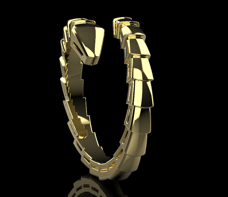 Snake Ring 60112 3D print model_2