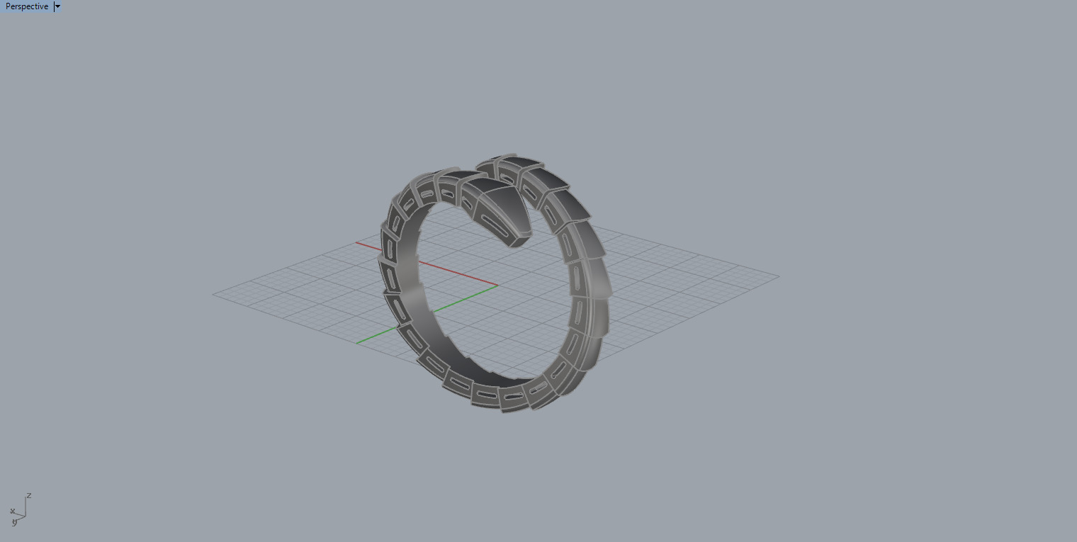Snake Ring 60112 3D print model_5