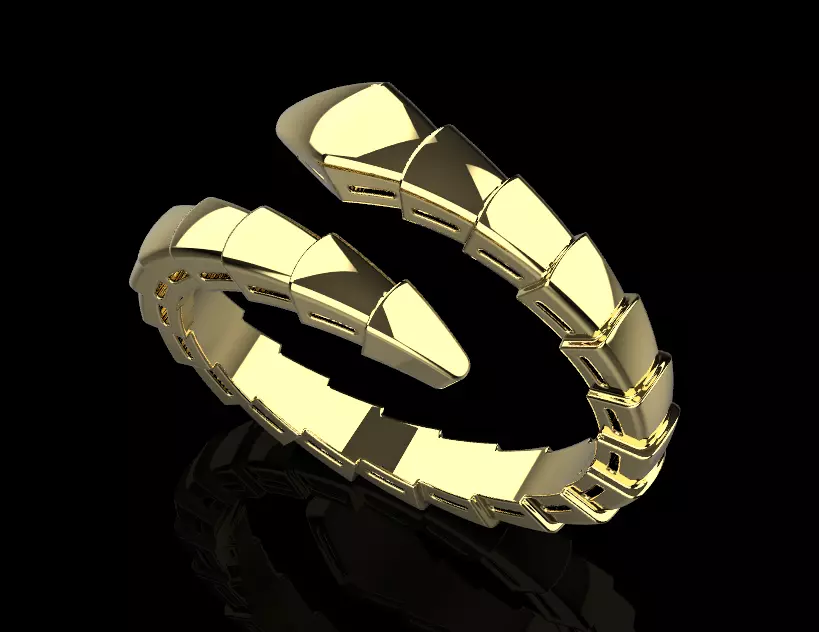 Snake Ring 60112 3D print model_0