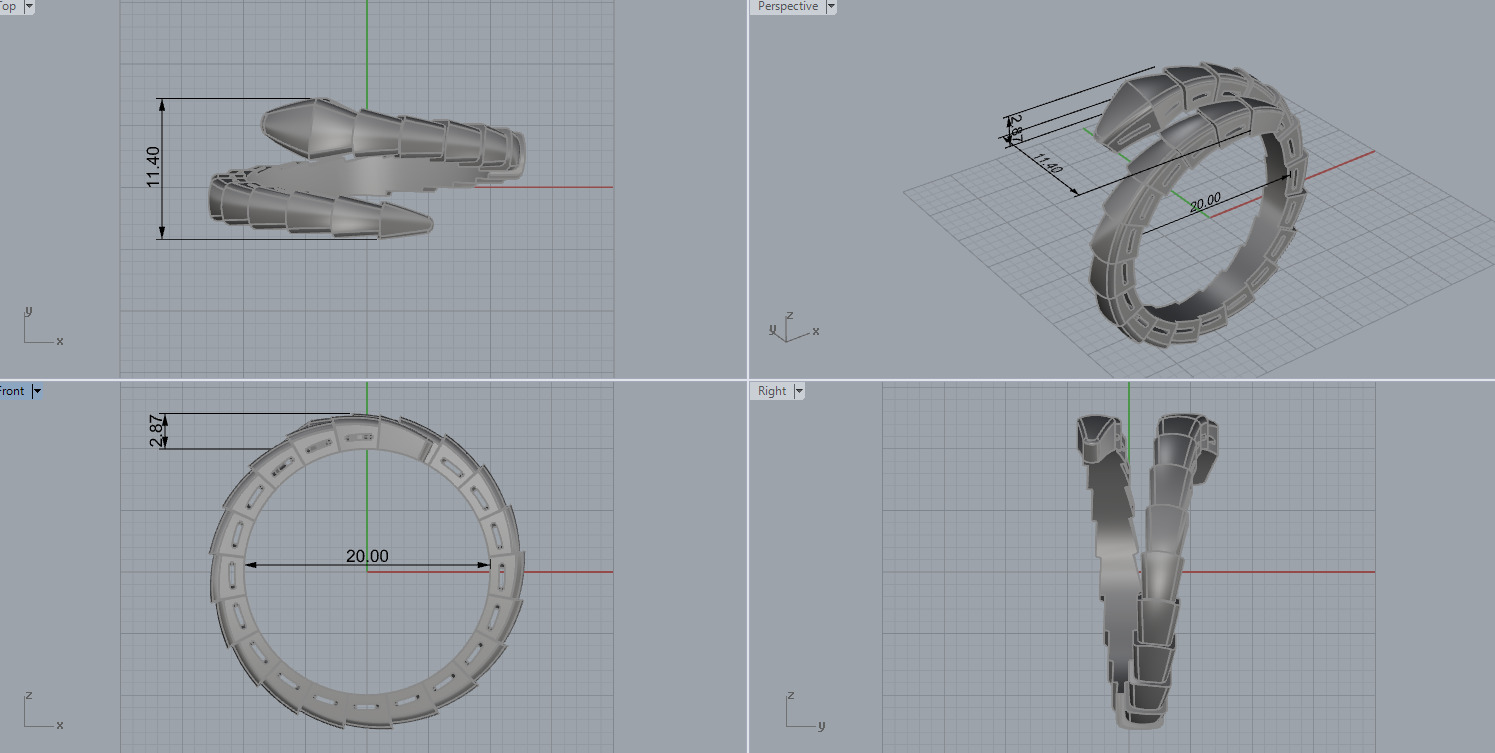 Snake Ring 60112 3D print model_7