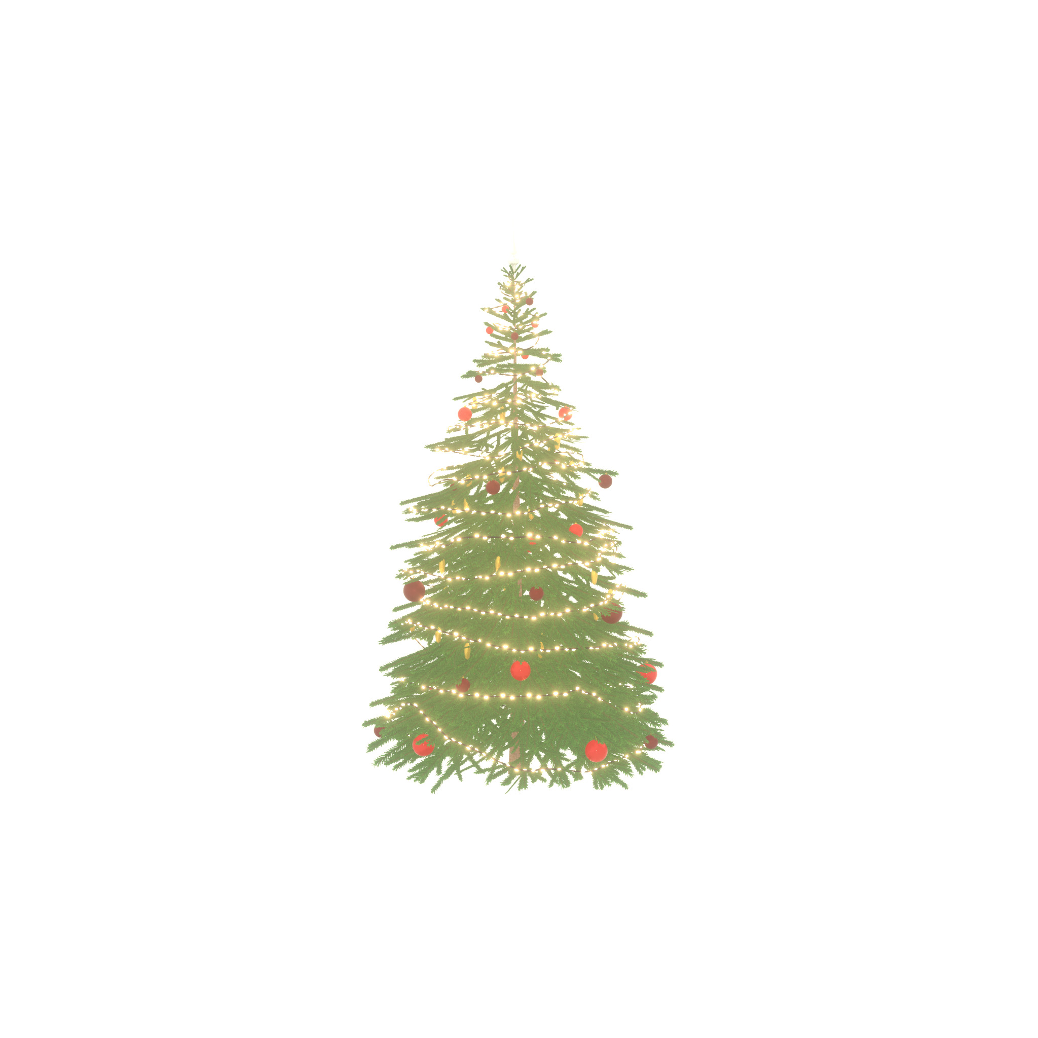 Spruce christmas tree 2000mm Low-poly 3D model_24