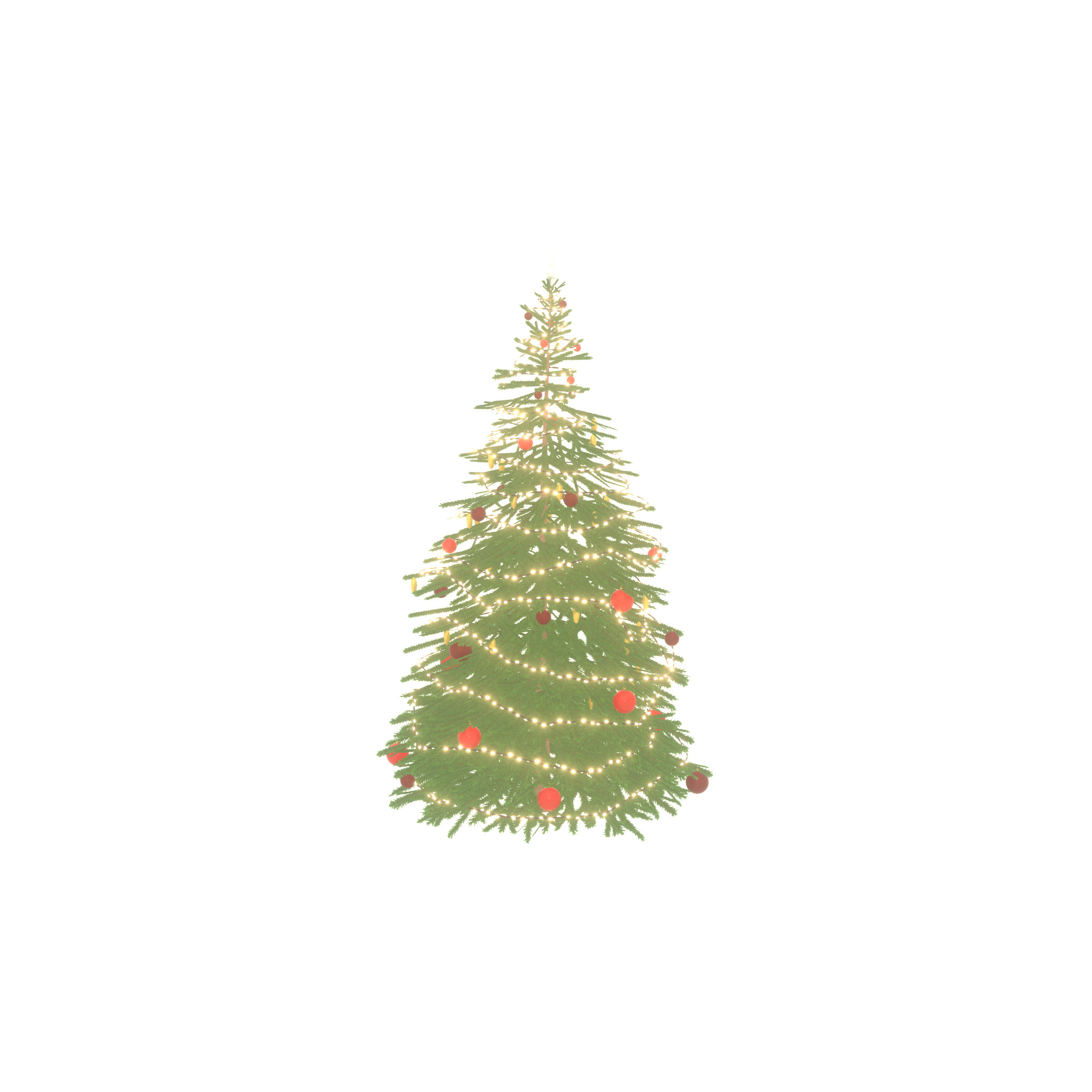 Spruce christmas tree 2000mm Low-poly 3D model_56