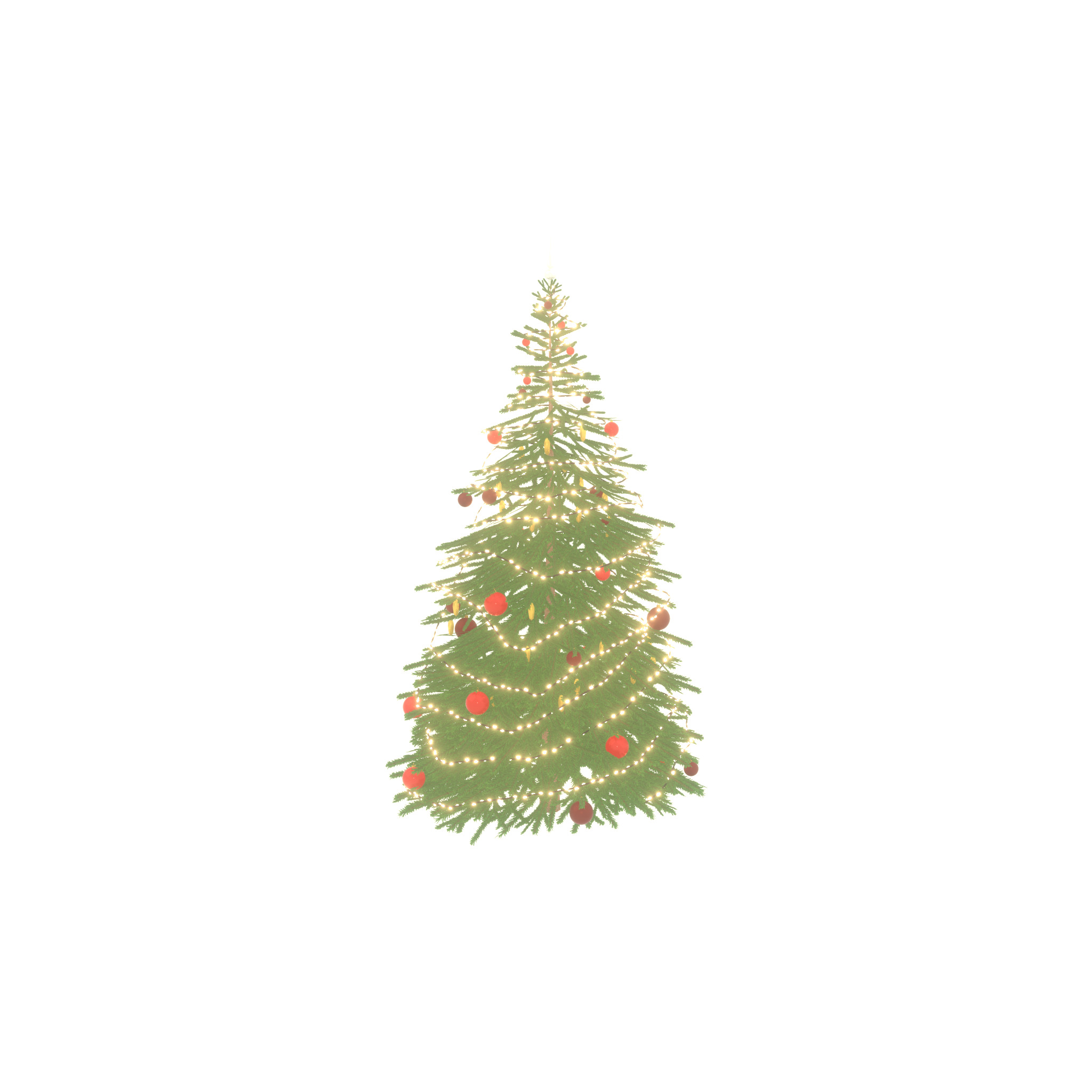 Spruce christmas tree 2000mm Low-poly 3D model_34