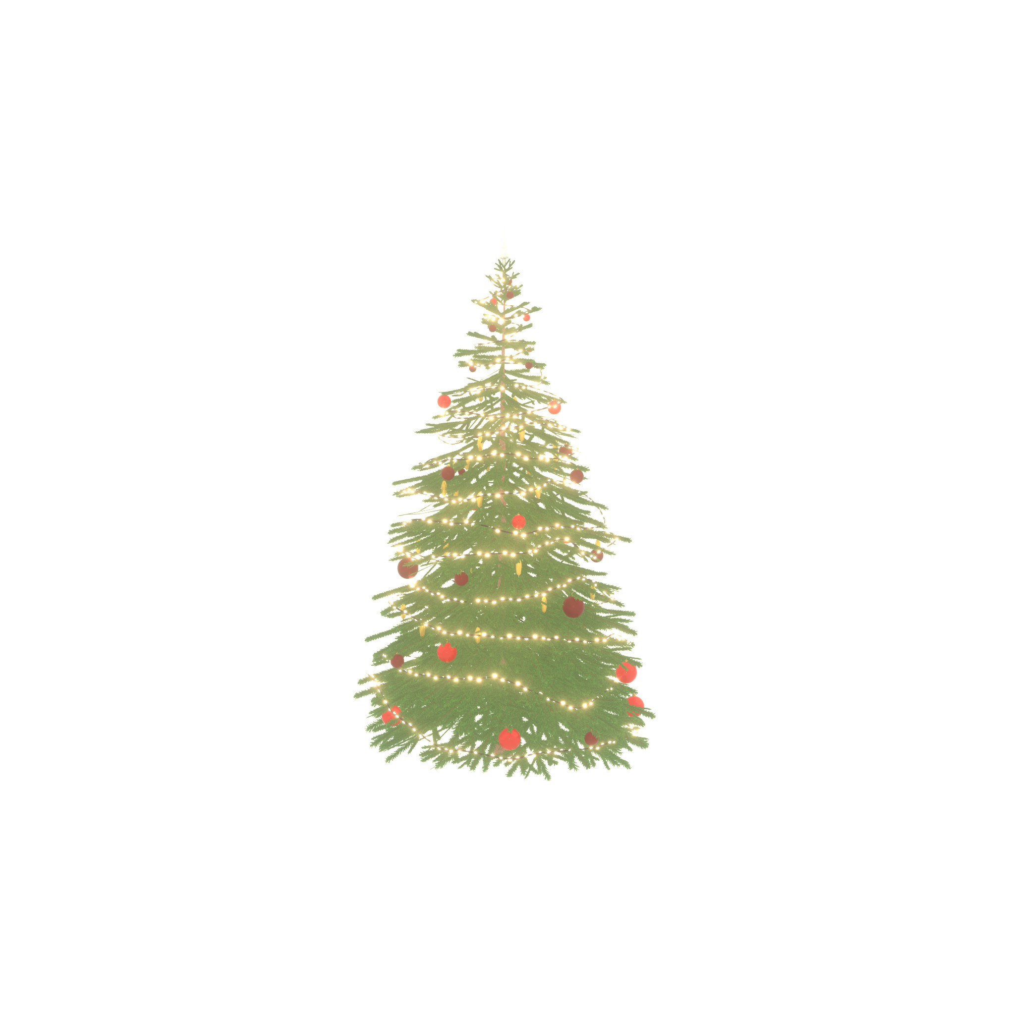 Spruce christmas tree 2000mm Low-poly 3D model_29