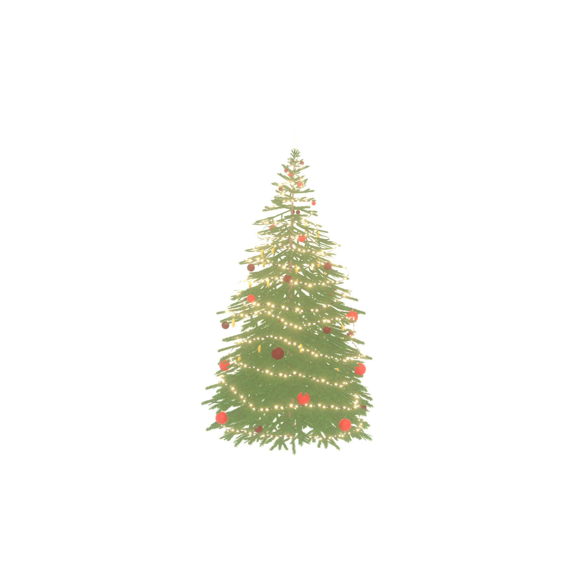 Spruce christmas tree 2000mm Low-poly 3D model_50