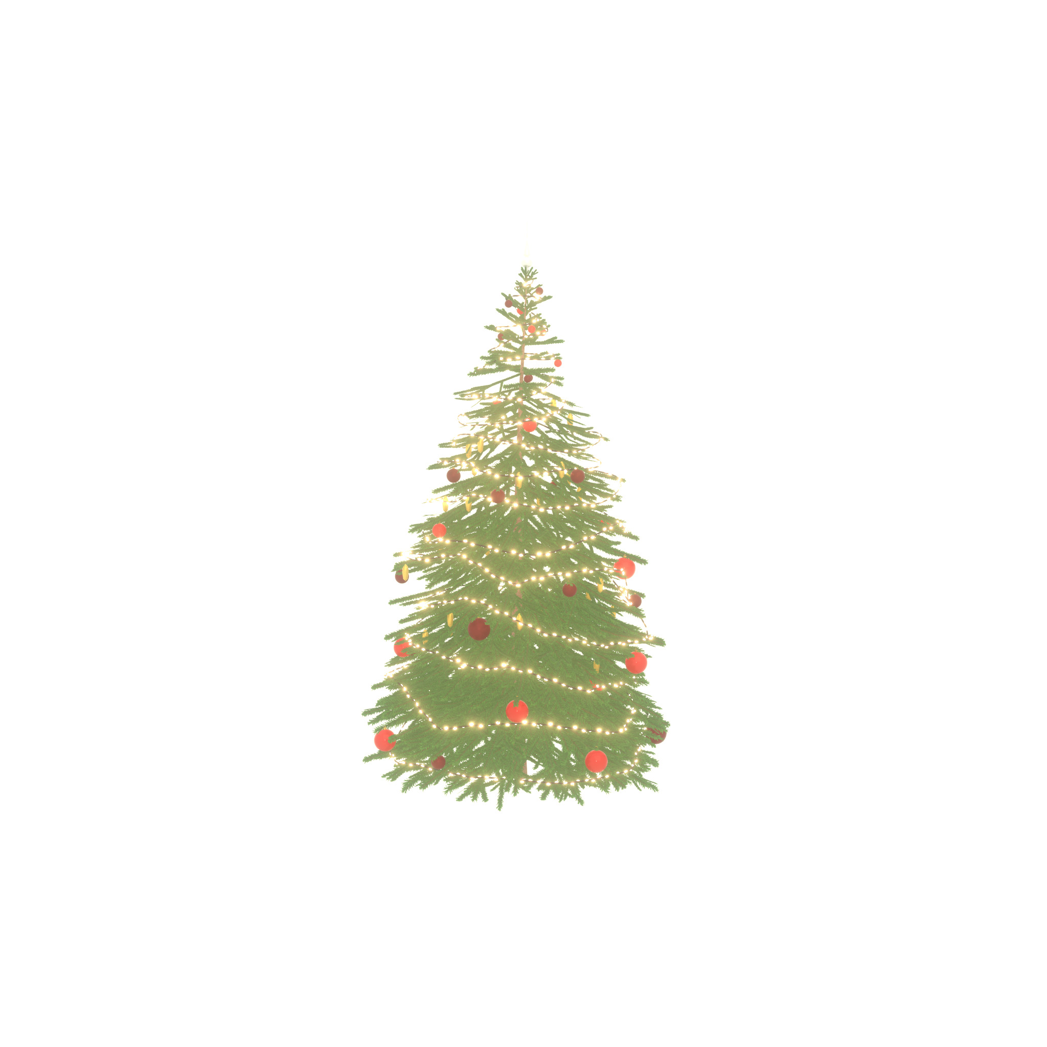 Spruce christmas tree 2000mm Low-poly 3D model_51