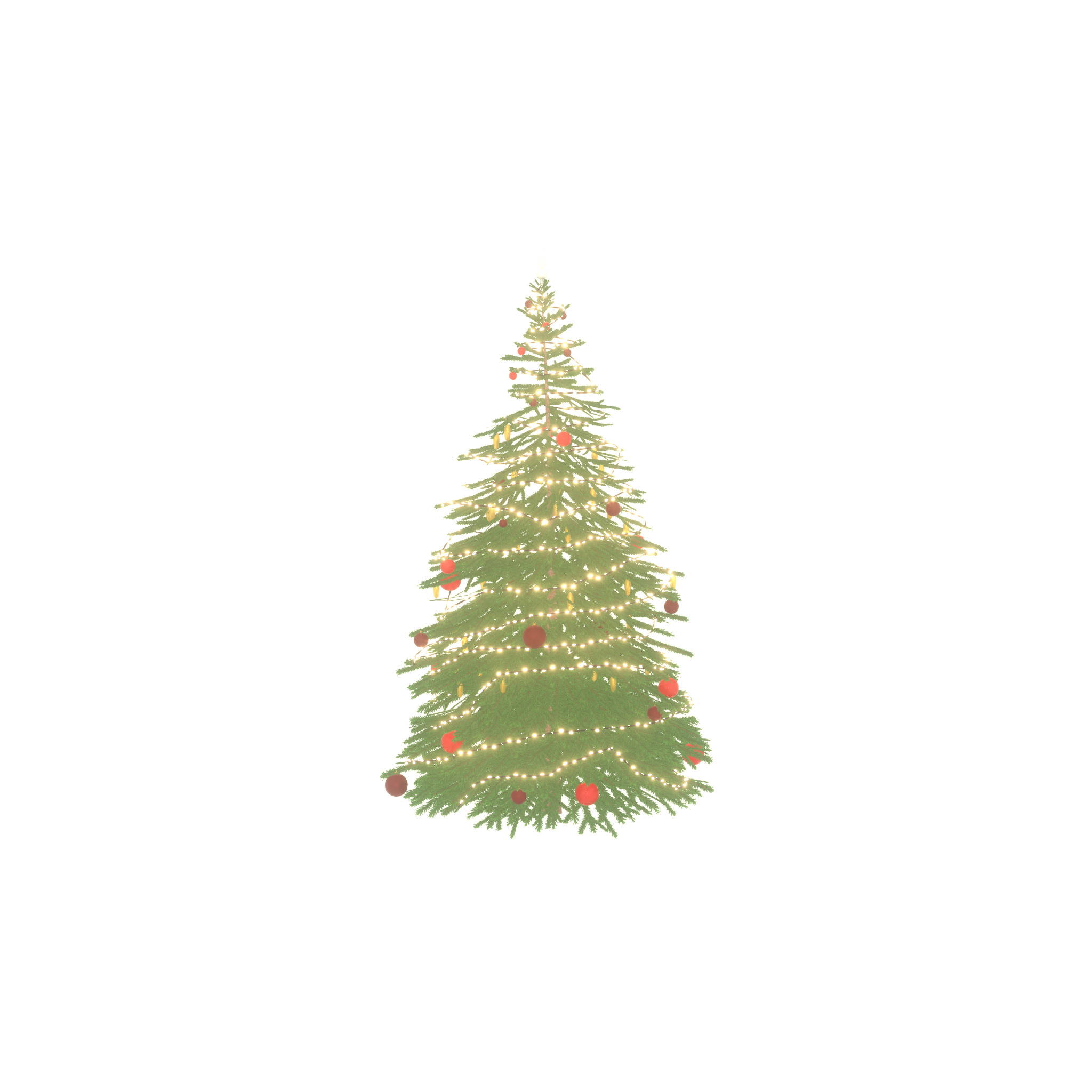 Spruce christmas tree 2000mm Low-poly 3D model_41