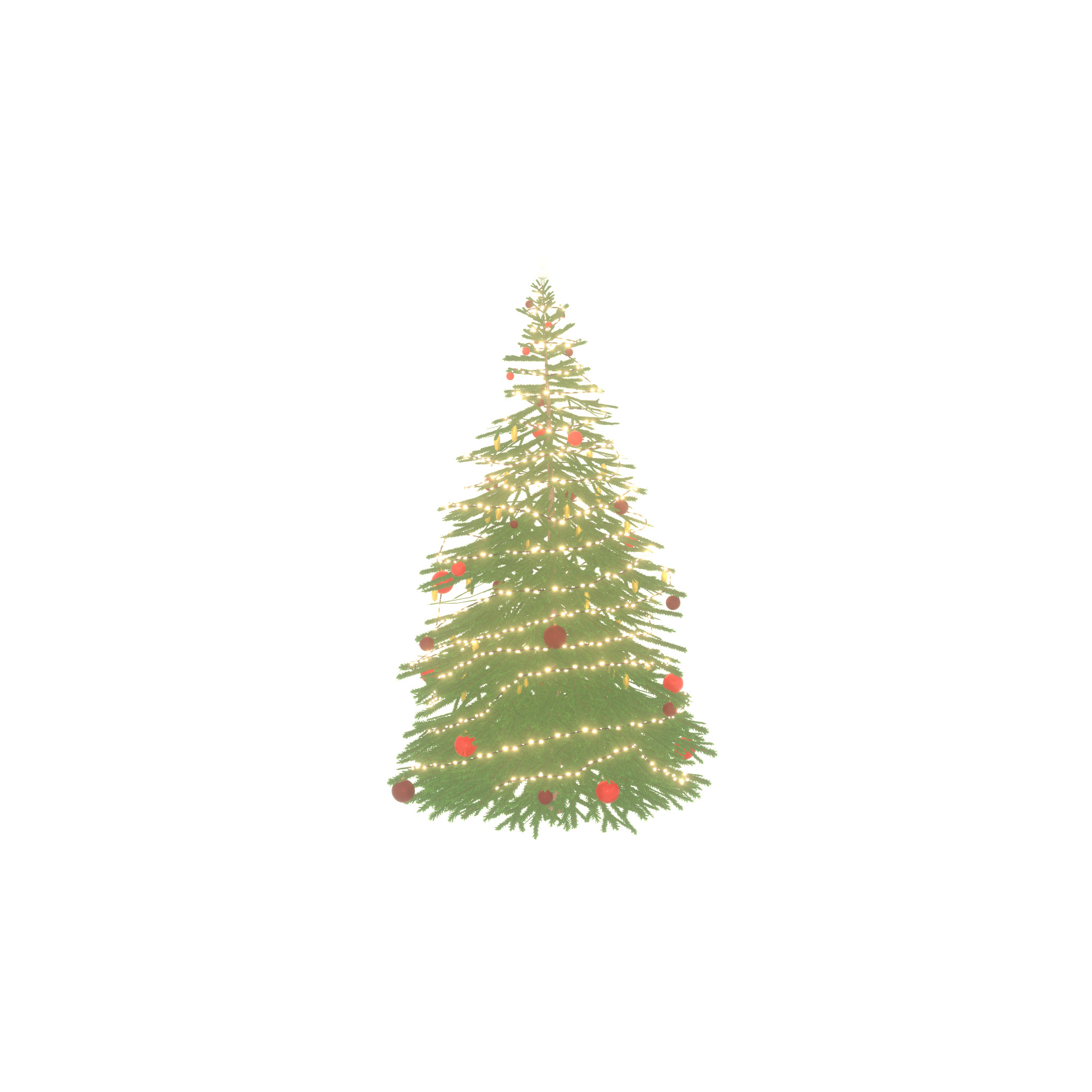 Spruce christmas tree 2000mm Low-poly 3D model_39