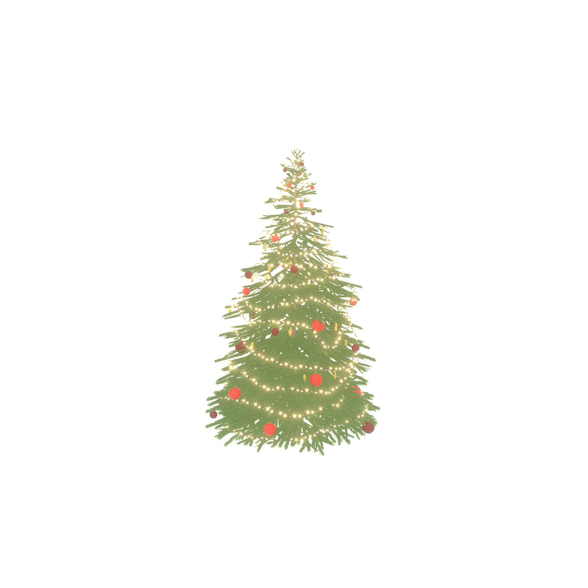 Spruce christmas tree 2000mm Low-poly 3D model_26