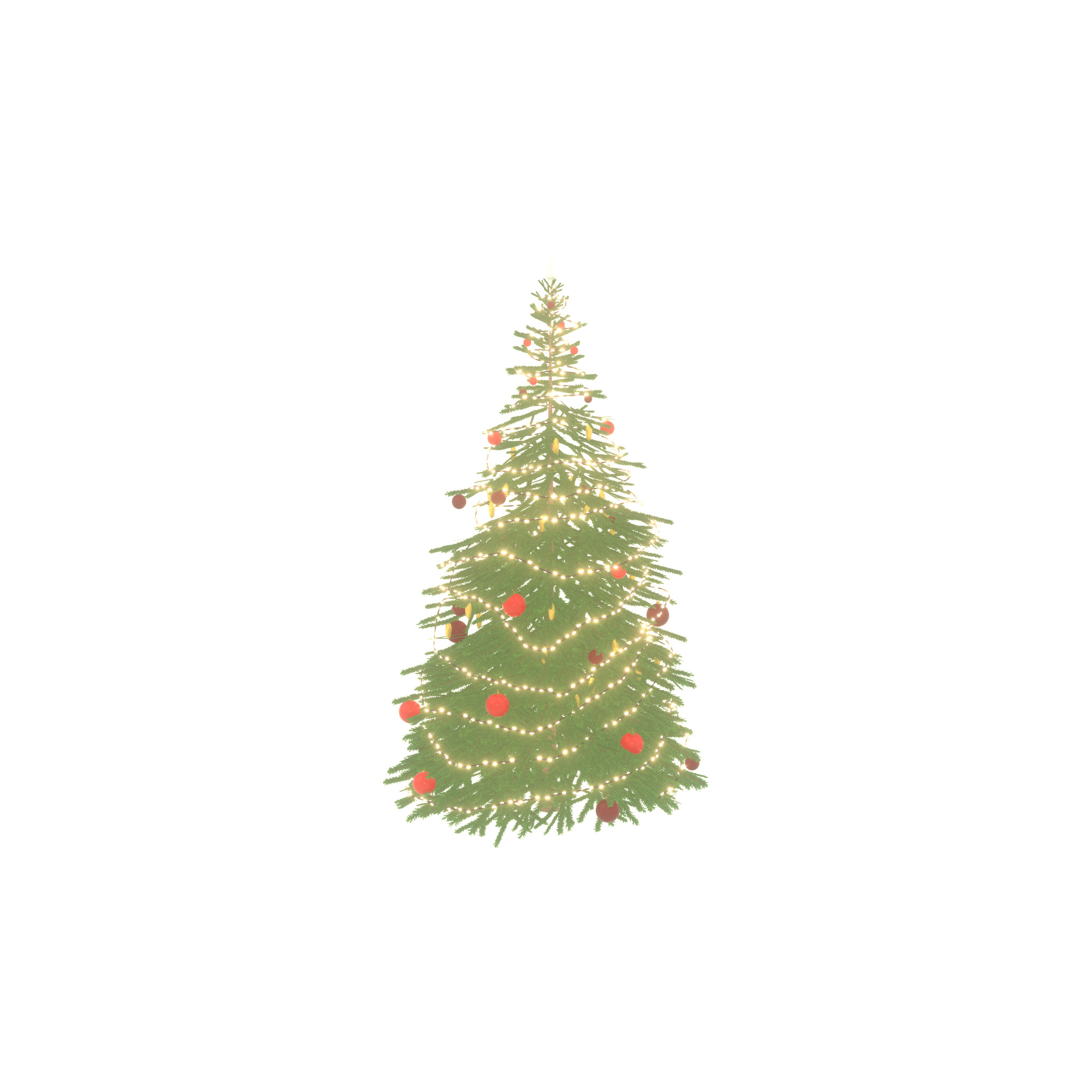 Spruce christmas tree 2000mm Low-poly 3D model_35
