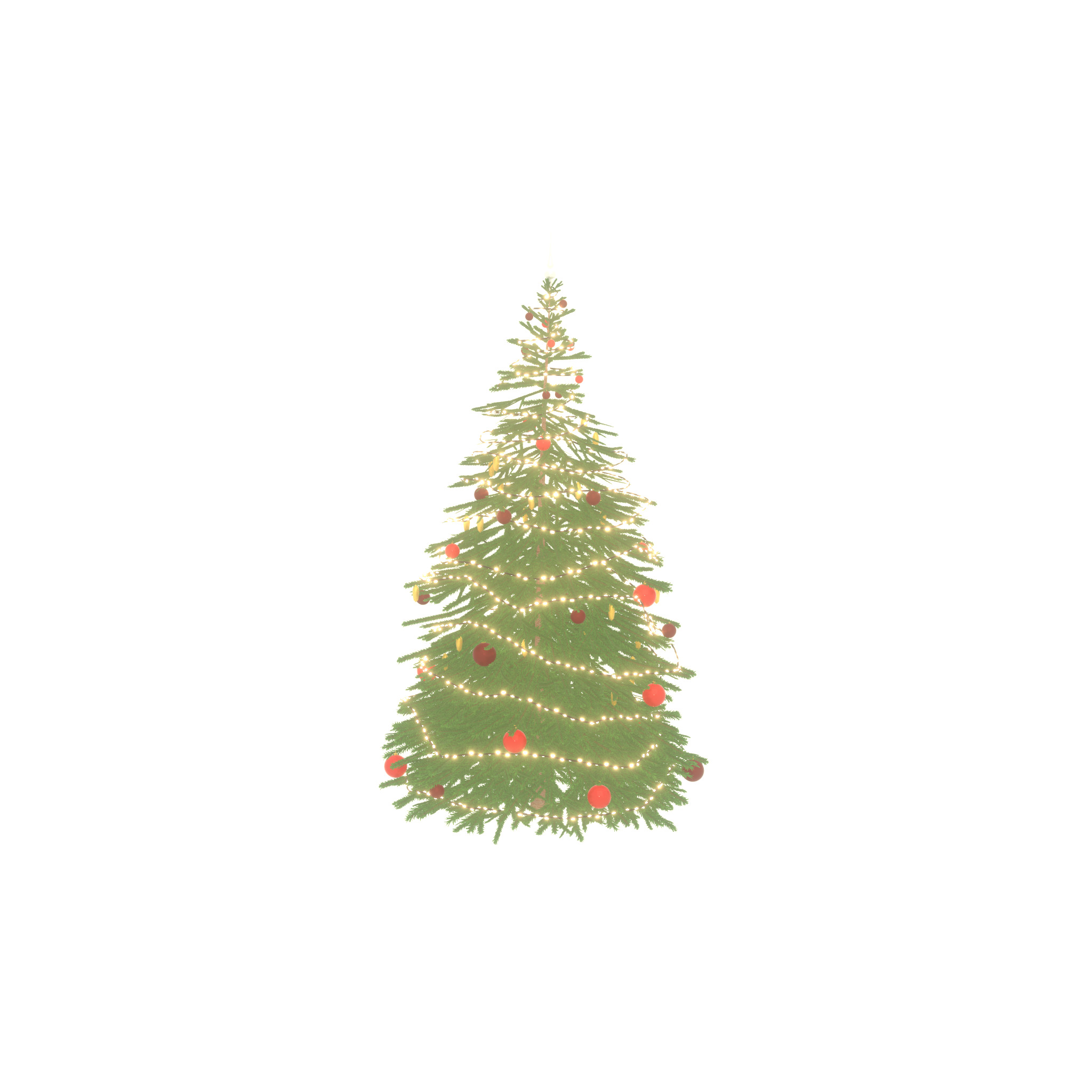 Spruce christmas tree 2000mm Low-poly 3D model_54