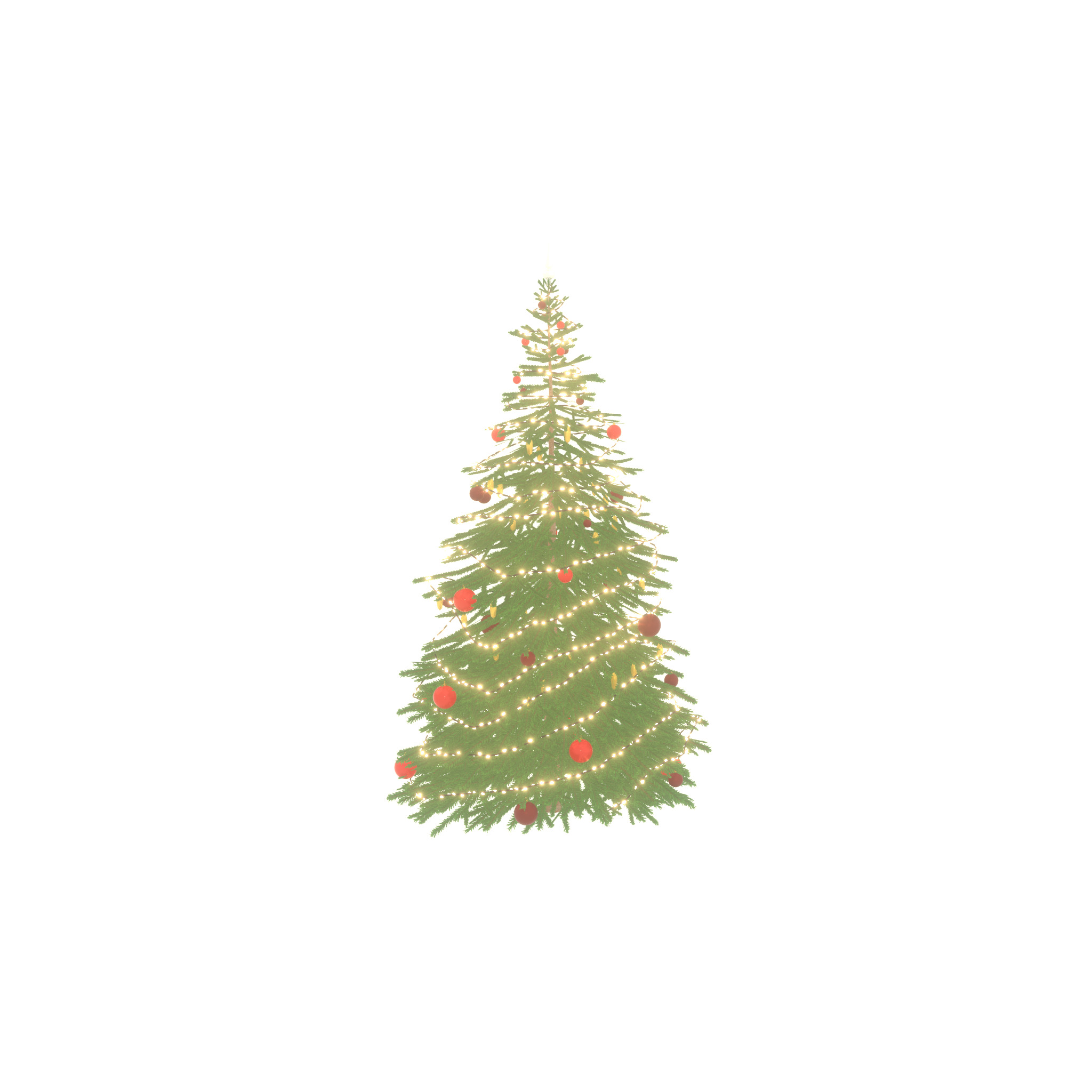 Spruce christmas tree 2000mm Low-poly 3D model_25