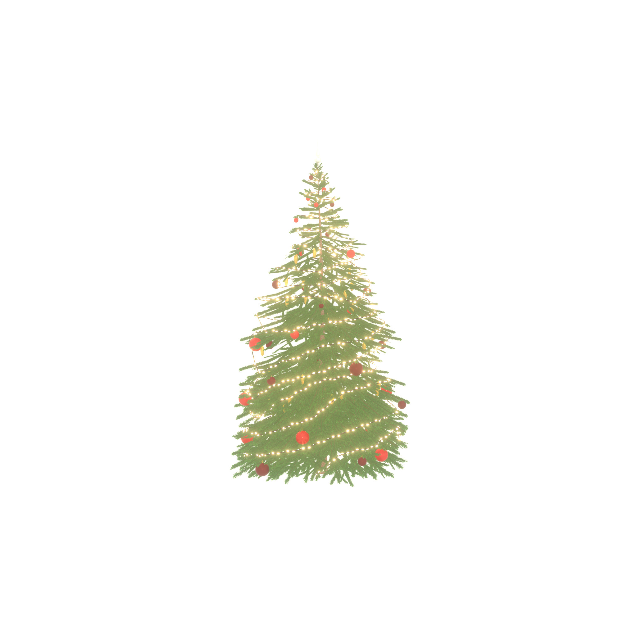 Spruce christmas tree 2000mm Low-poly 3D model_38