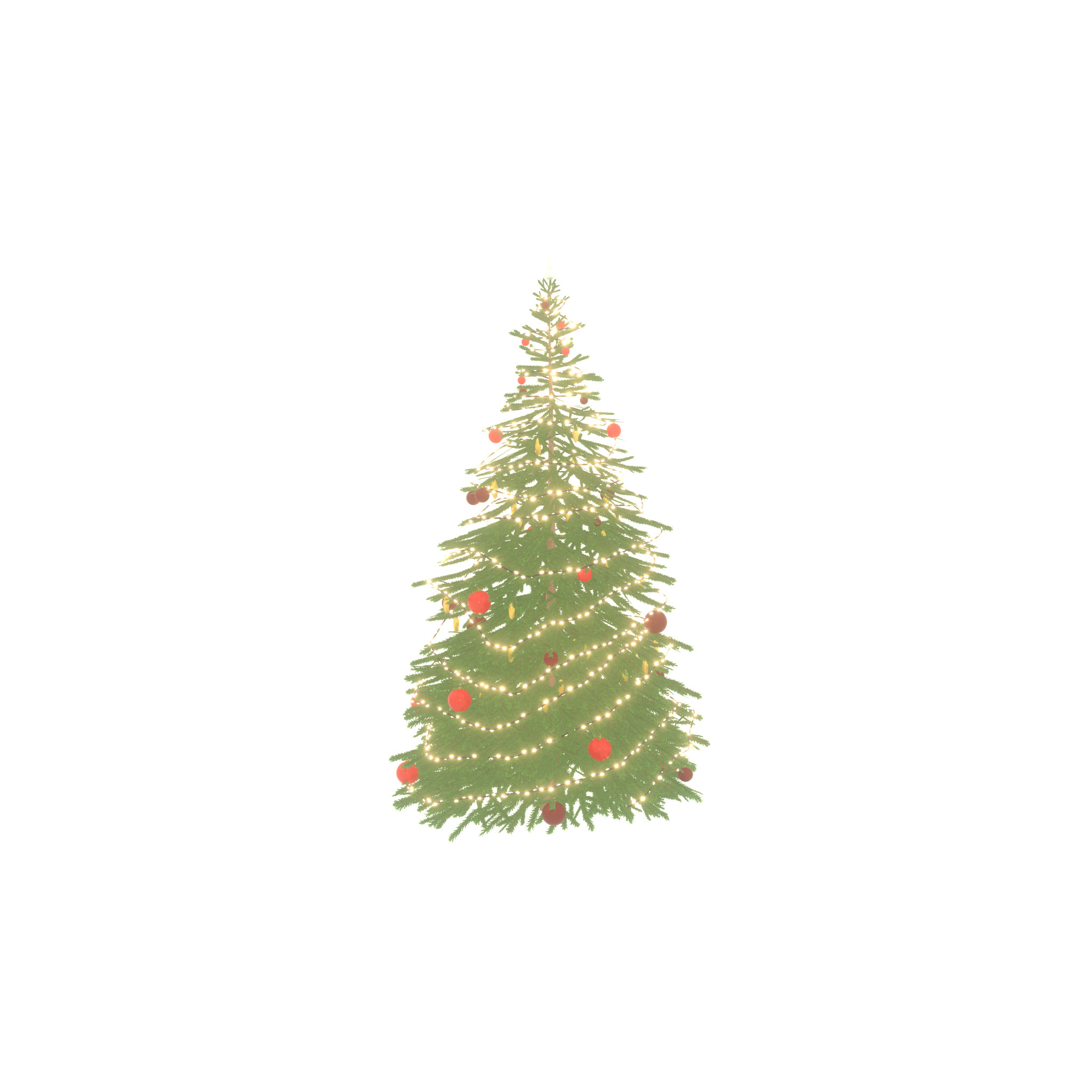 Spruce christmas tree 2000mm Low-poly 3D model_37