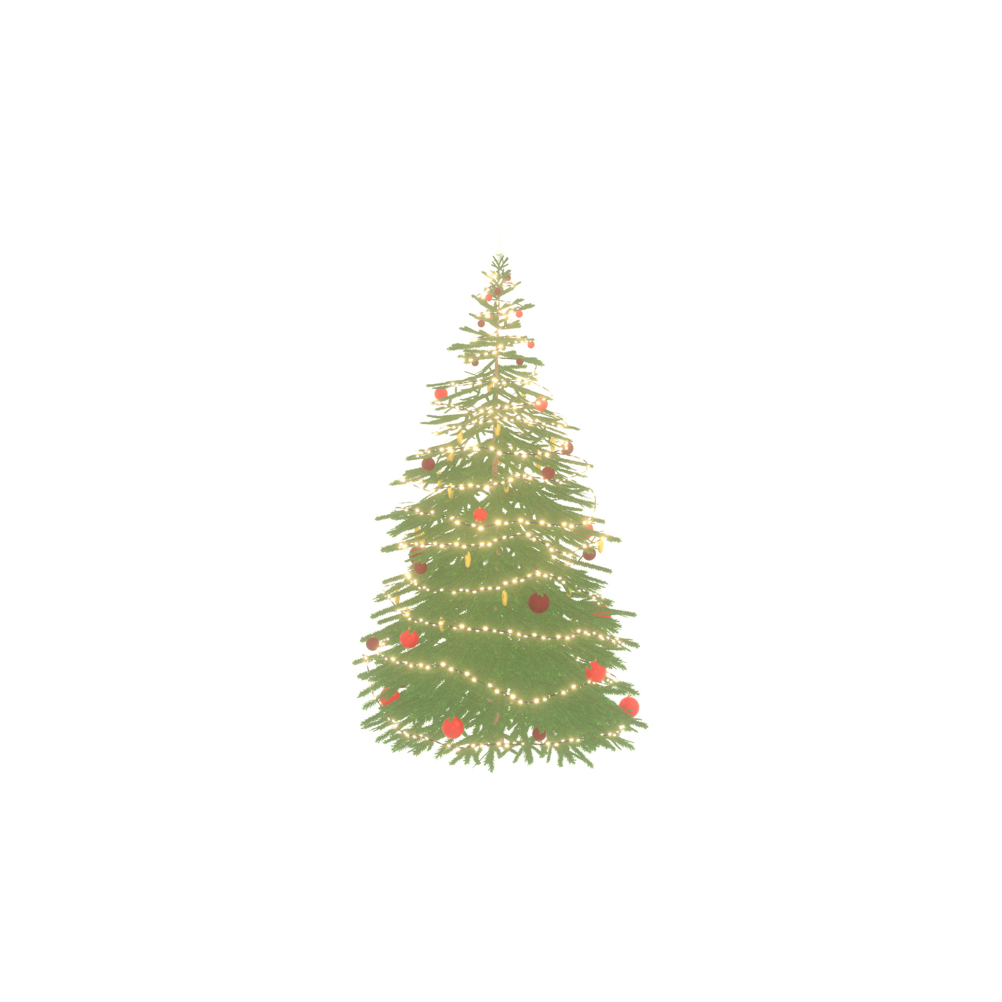 Spruce christmas tree 2000mm Low-poly 3D model_45