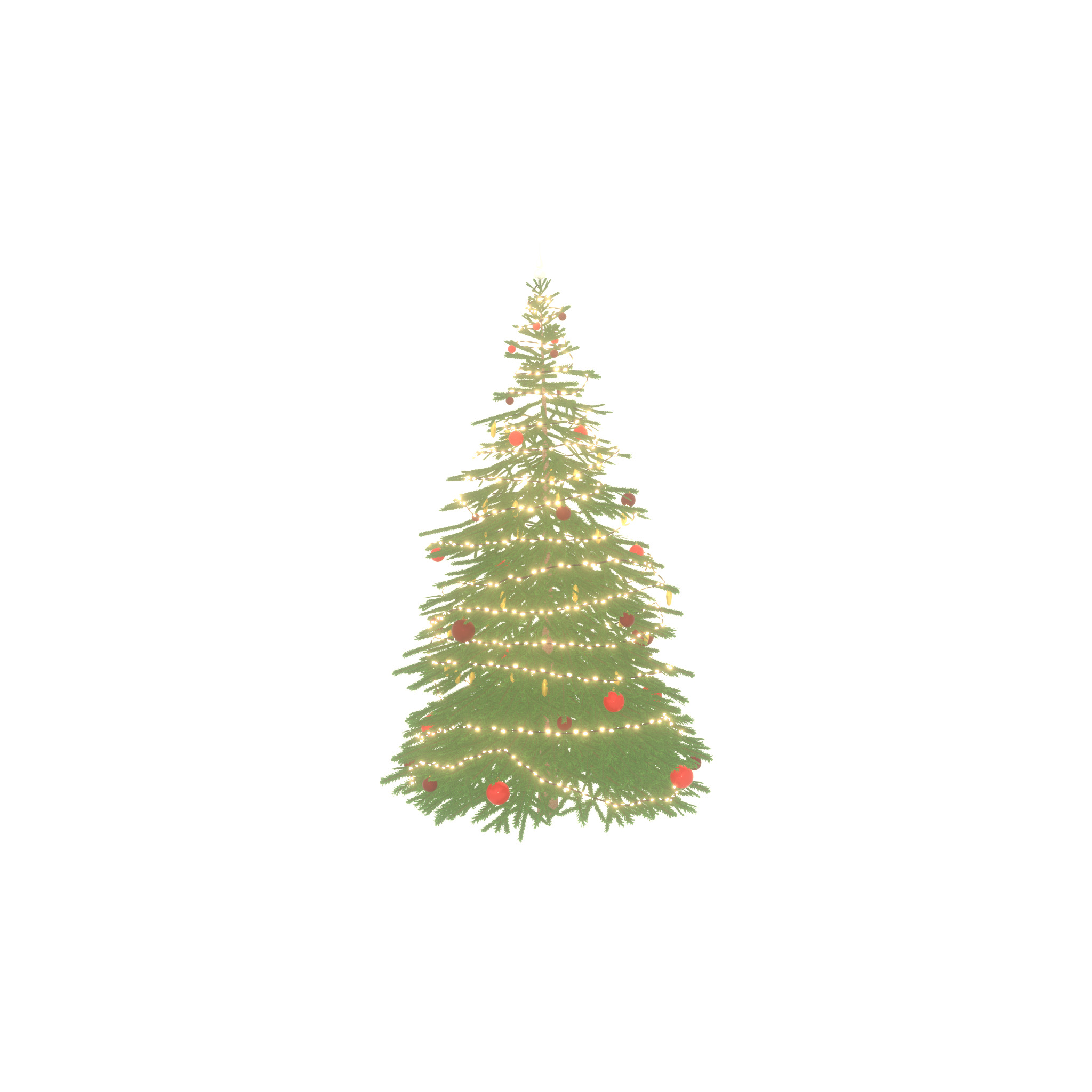 Spruce christmas tree 2000mm Low-poly 3D model_43