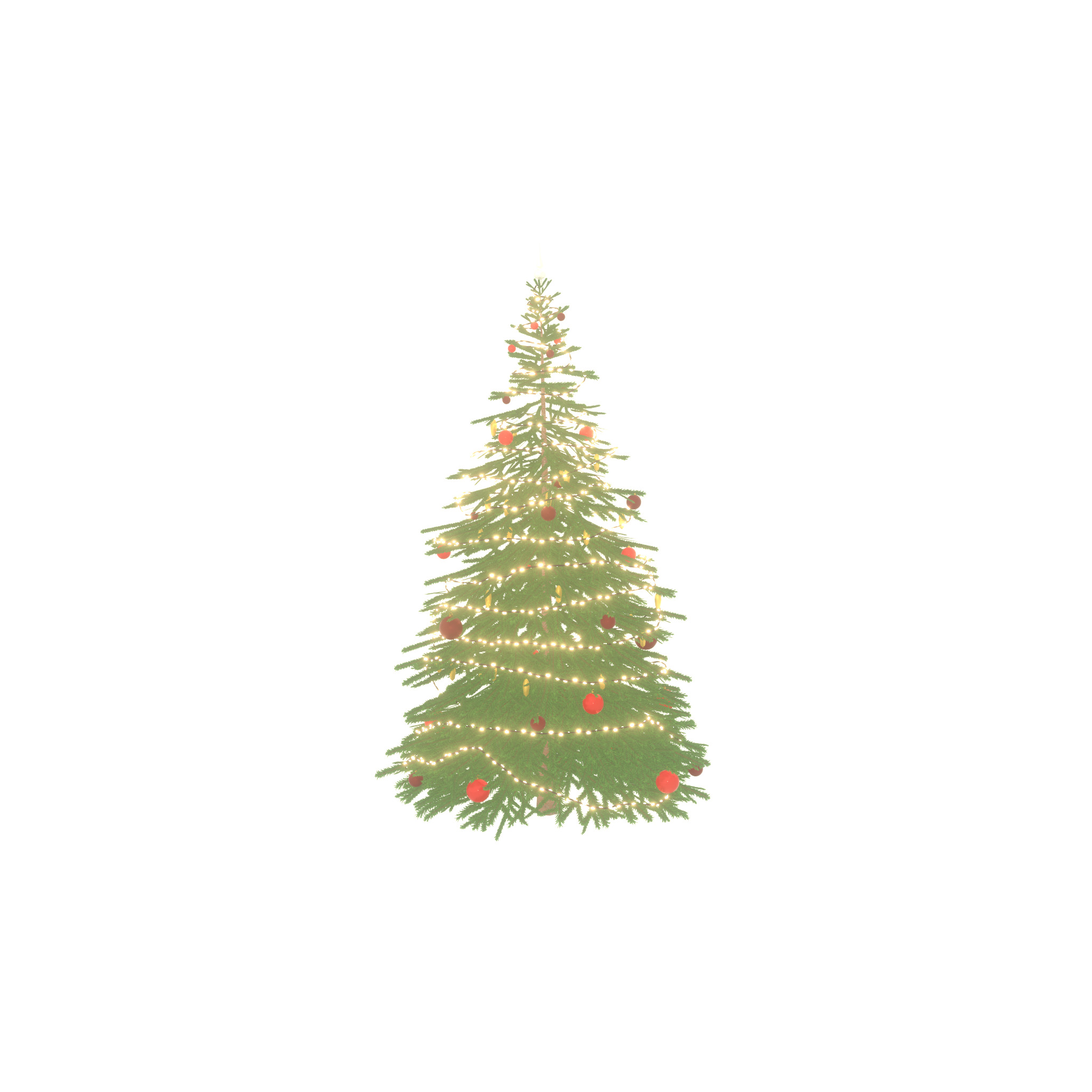 Spruce christmas tree 2000mm Low-poly 3D model_44