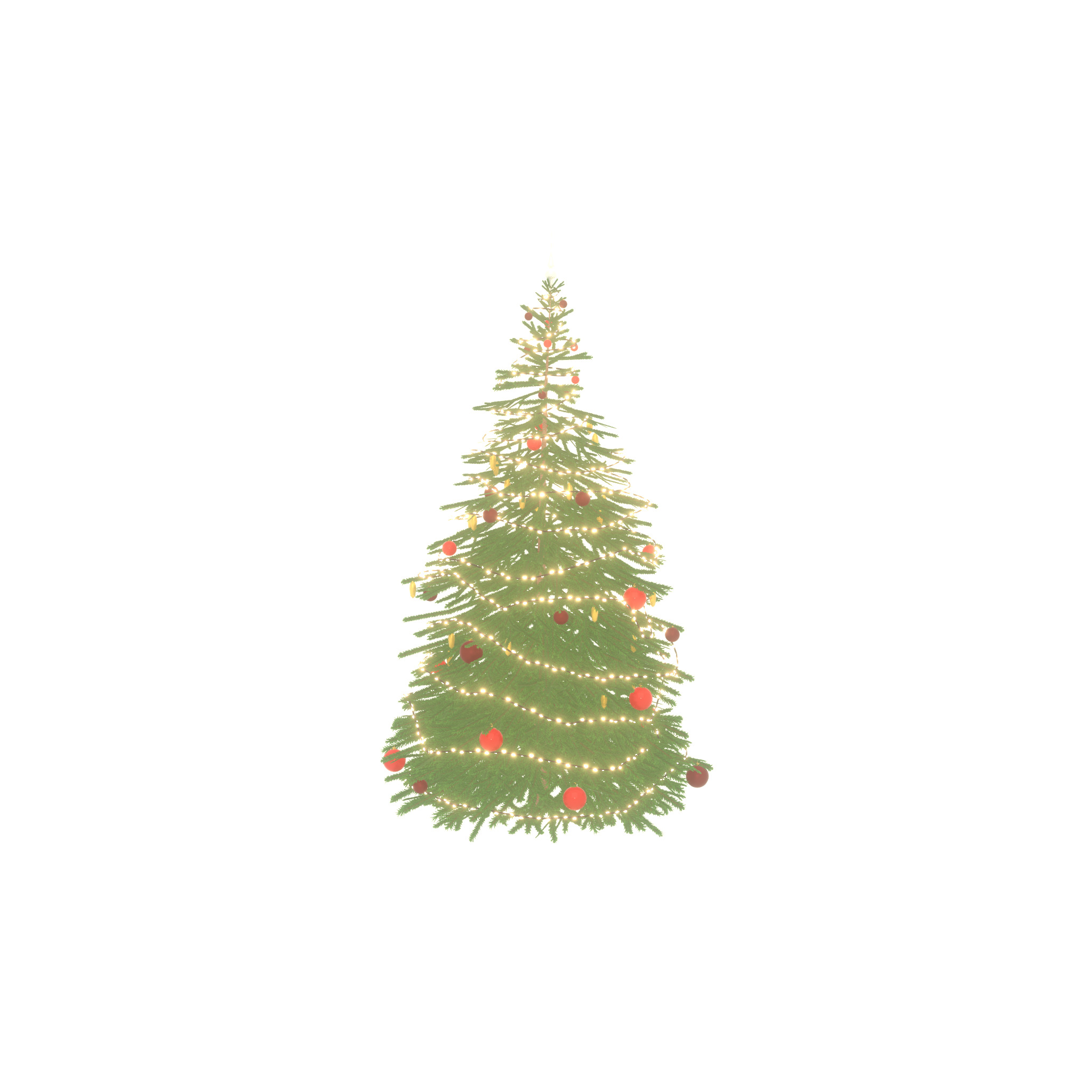 Spruce christmas tree 2000mm Low-poly 3D model_53